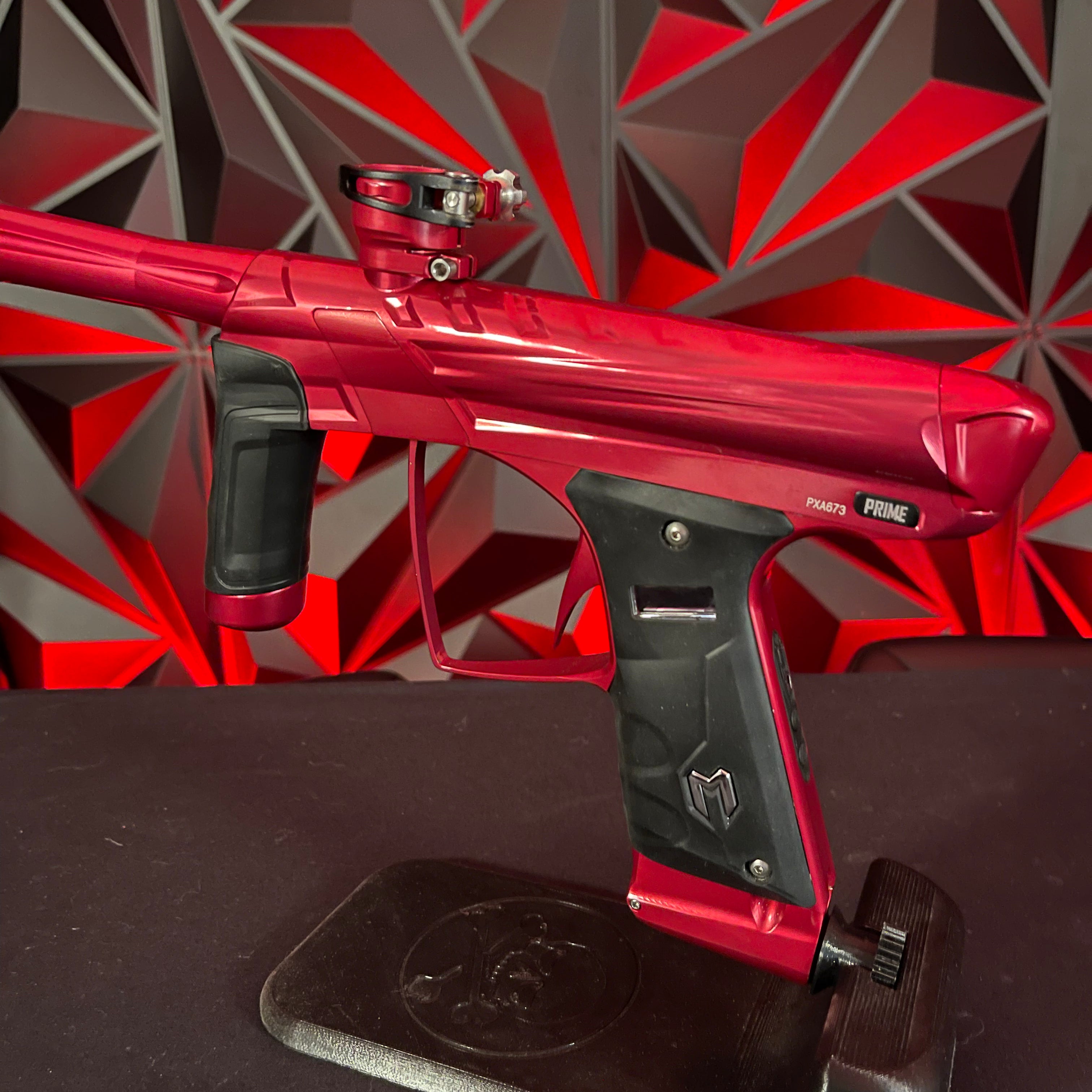 Used MacDev Prime XTS Paintball Gun - Gloss Red w/2 Shift 3 Inserts