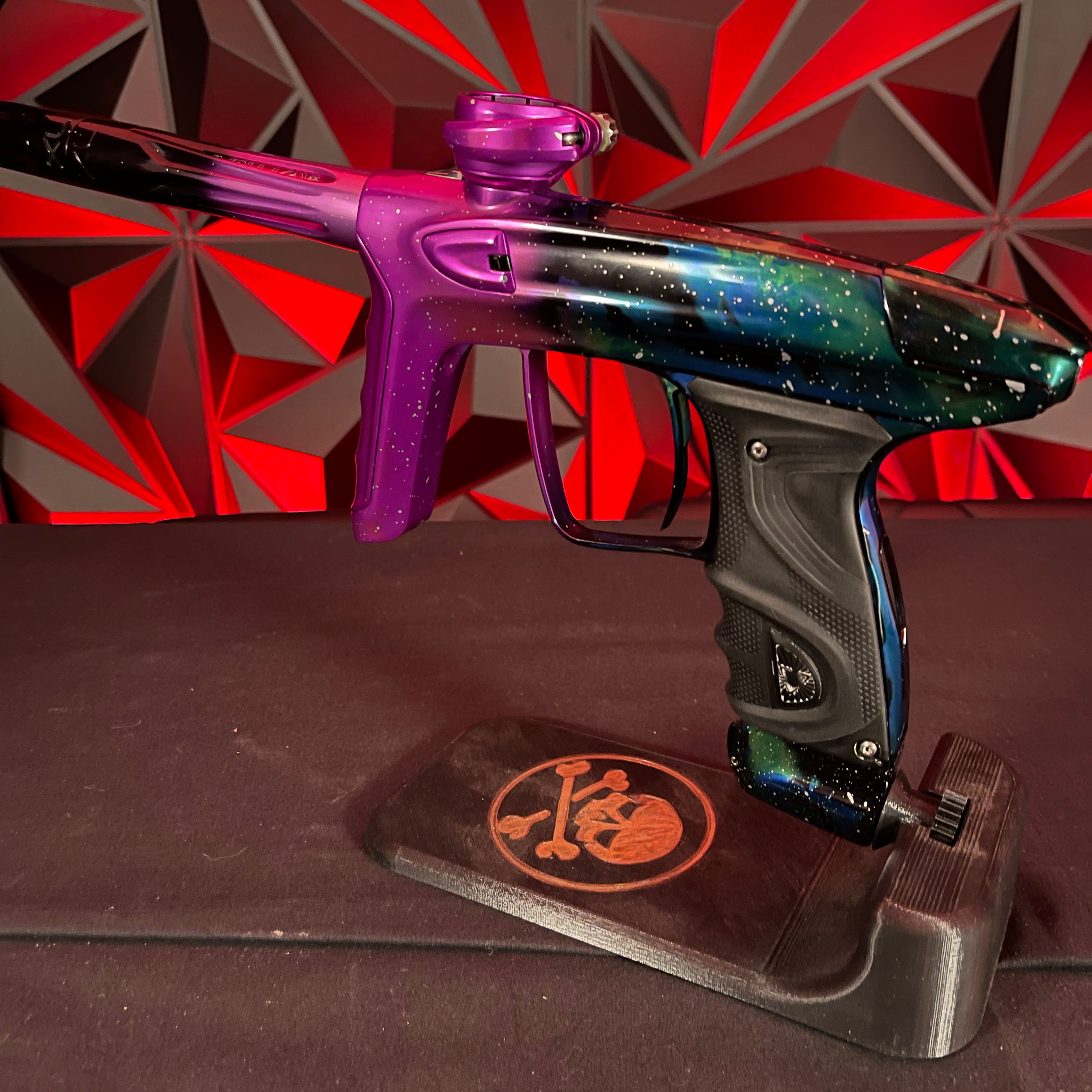 Used DLX Luxe TM40 Paintball Gun - LE Polished Pink Nebula w/ Matching Mech Frame and Powerhouse Reg