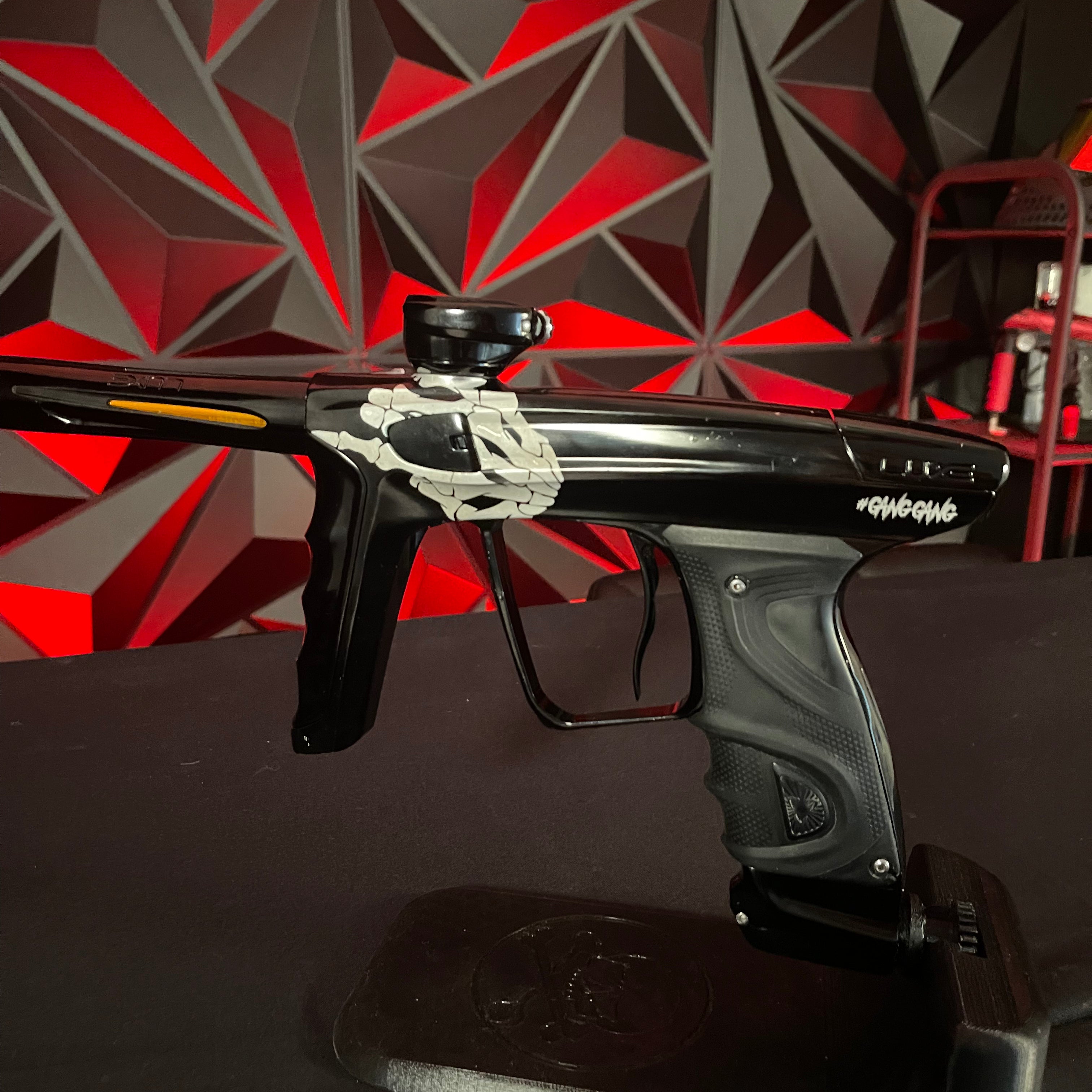 Used DLX Luxe X Paintball Gun - Ronnie Dixon Edition Gang Gang w/ Signed Case by Houston Heat