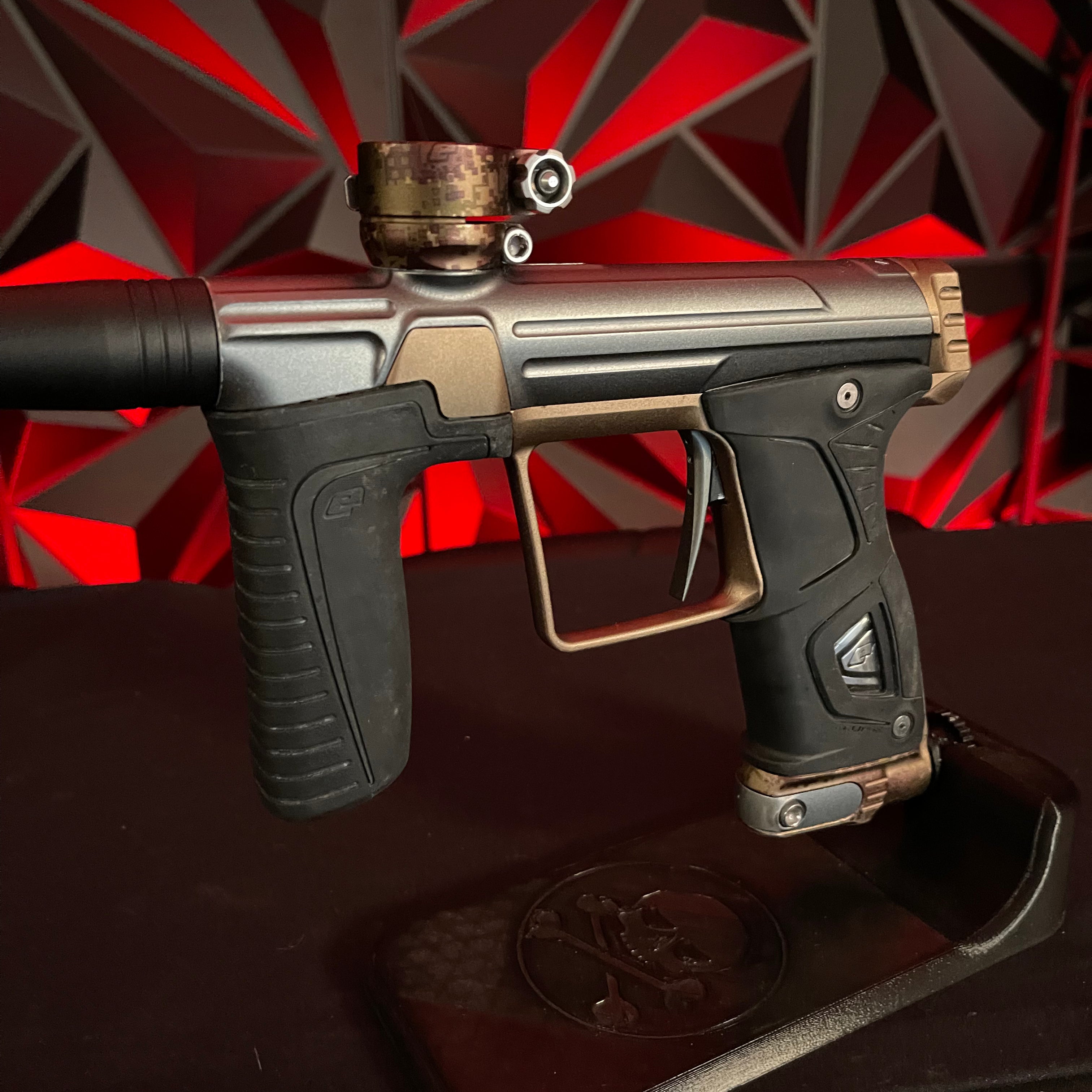 Used Planet Eclipse Gtek 170R Paintball Gun - Grey/Earth w/ s63 3 Piece Barrel with PWR Insert