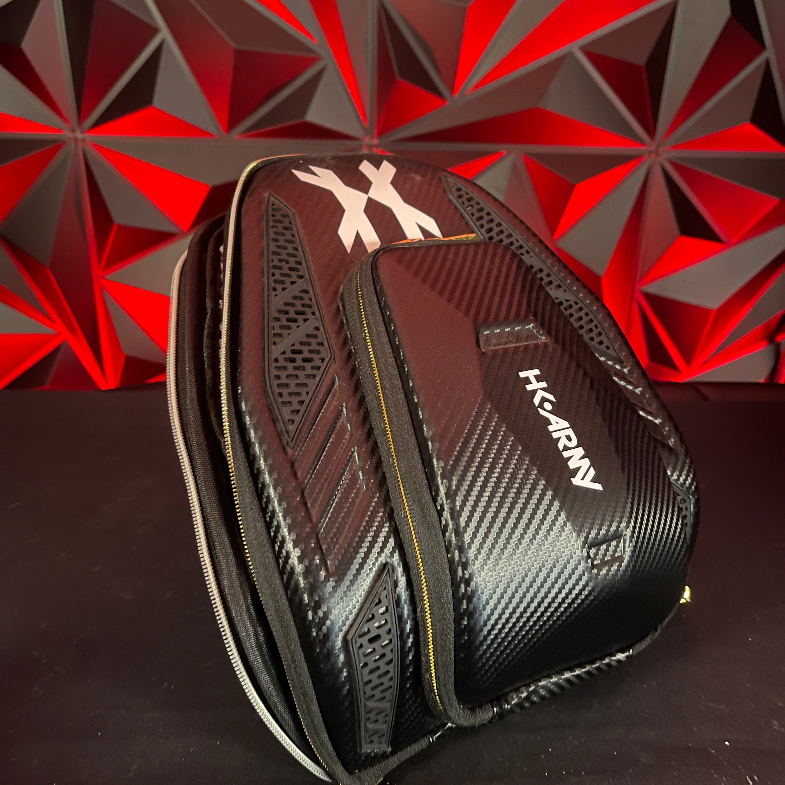 Used HK Army Carbon Paintball Goggle Case -Black/Grey