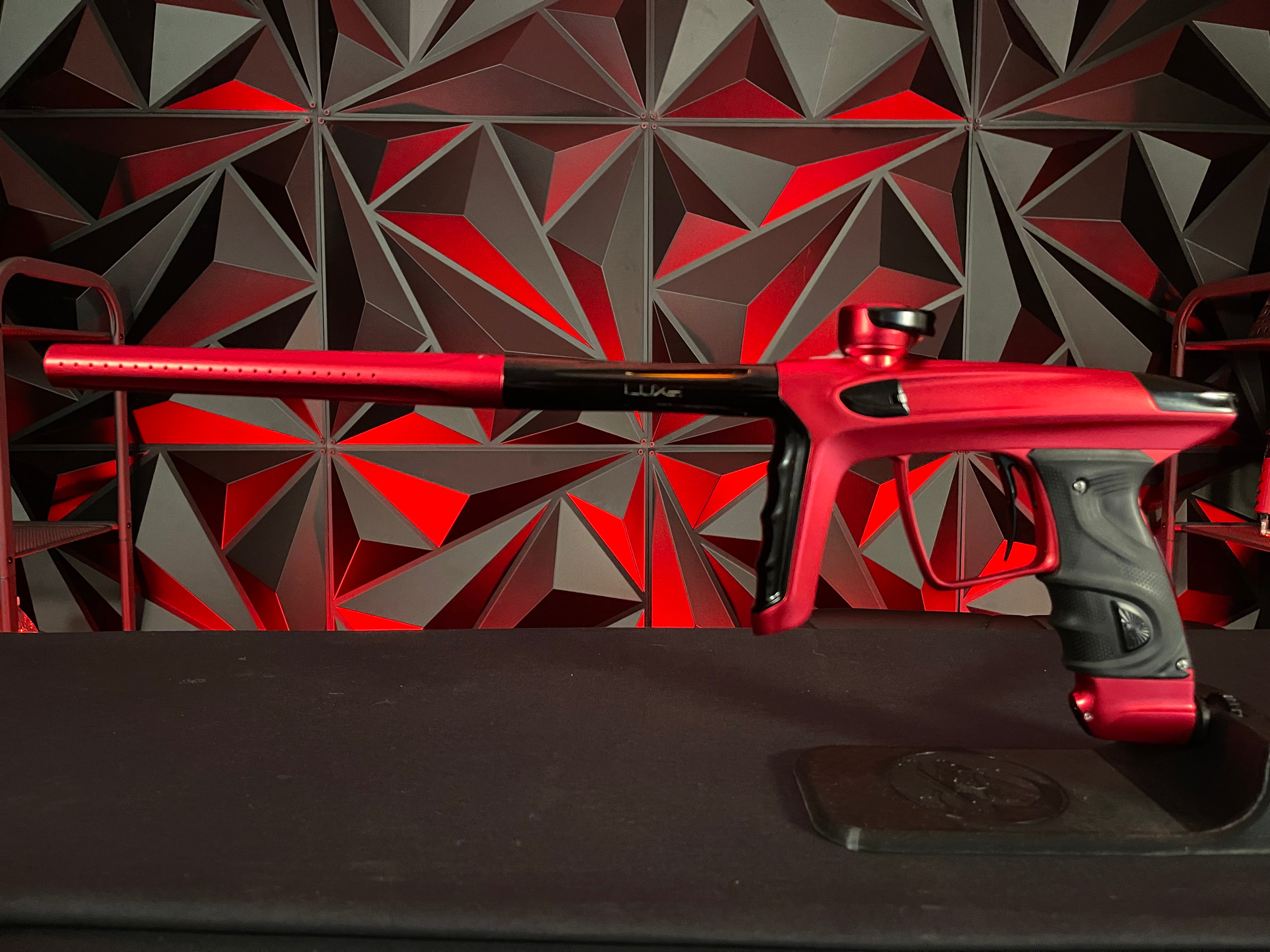 Used DLX Luxe TM40 Paintball Gun- Dust Red/Polished Black