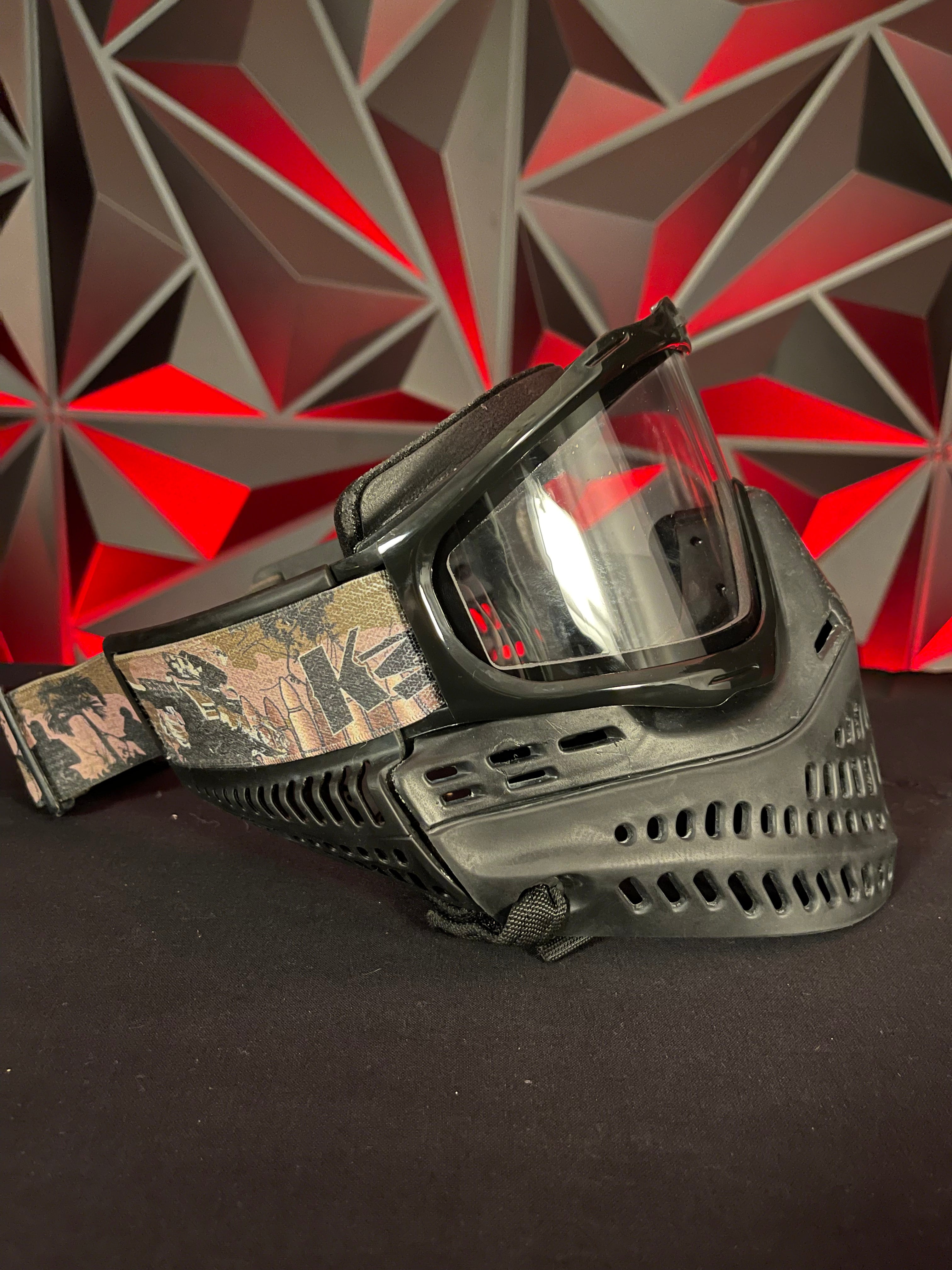 Used JT Proflex Paintball Mask - Black w/ OG bottoms