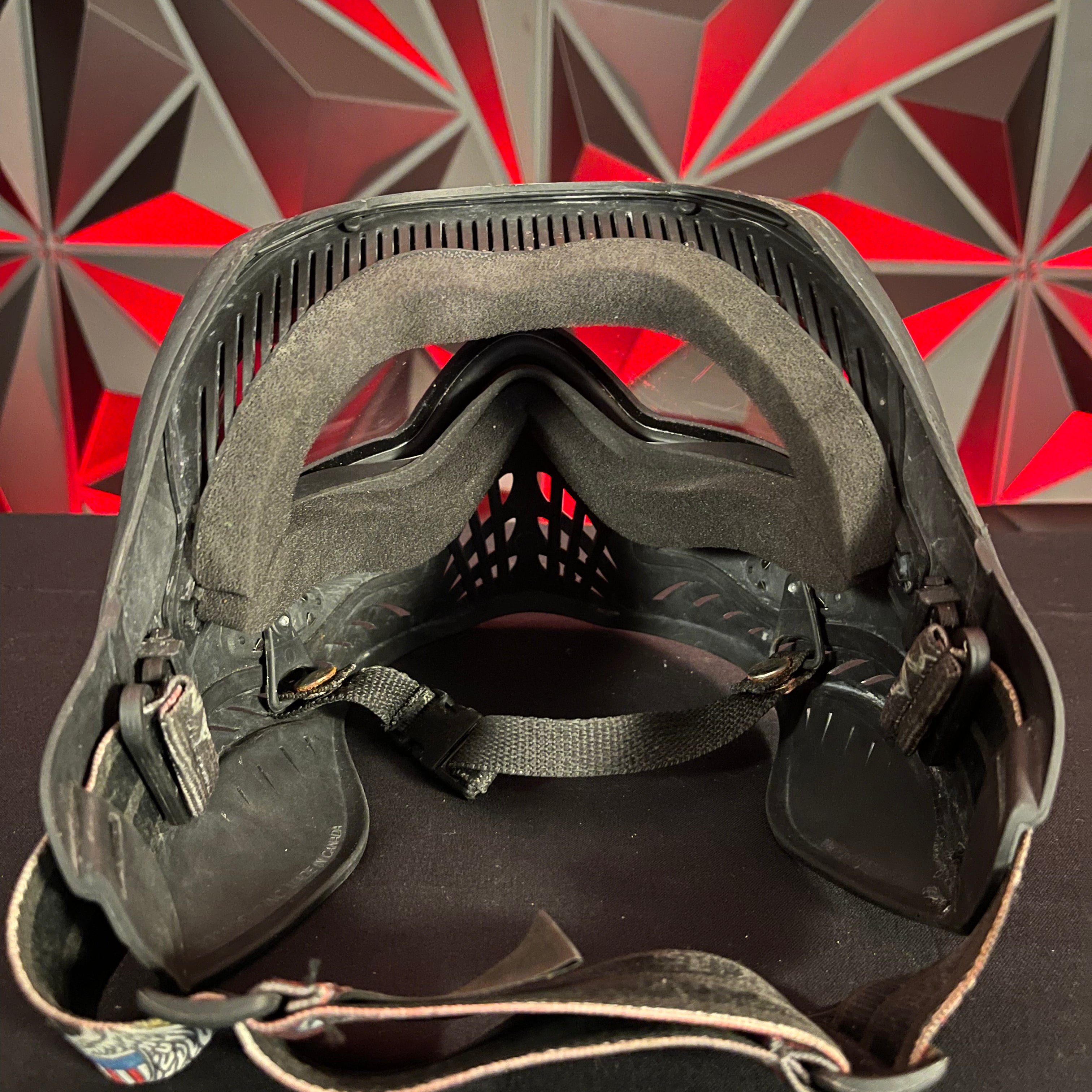 Used V-Force Grill Paintball Mask - Black w/ 1 additional lens and Carbon Goggle Case