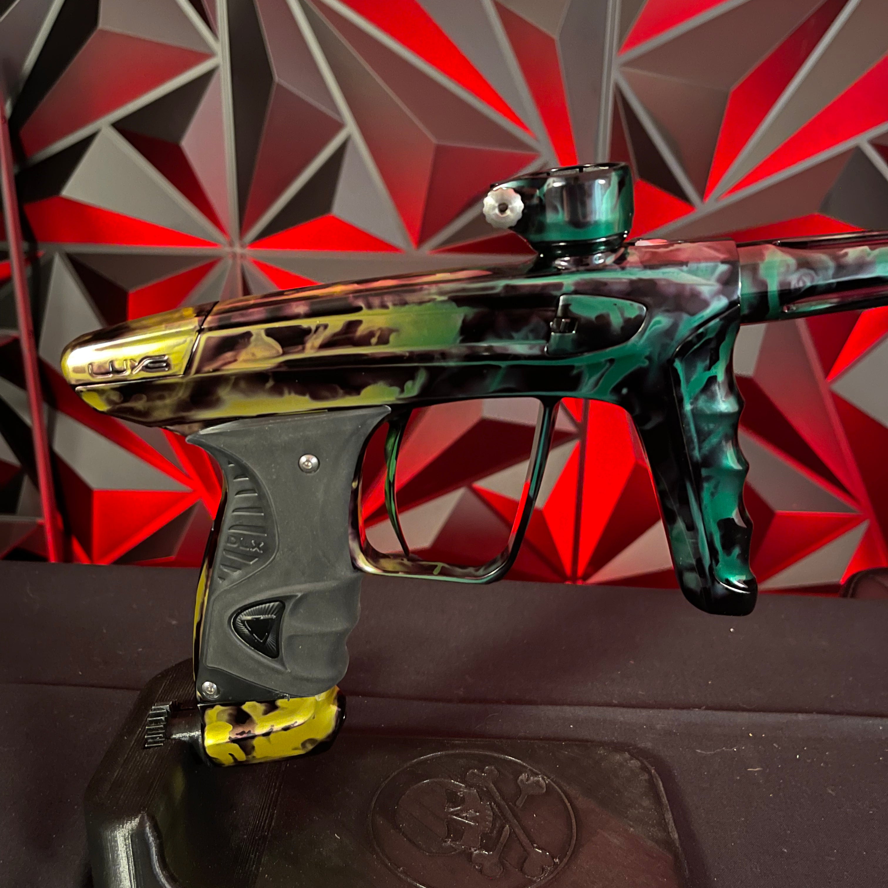 Used DLX Luxe X Paintball Gun - Green Acid Wash