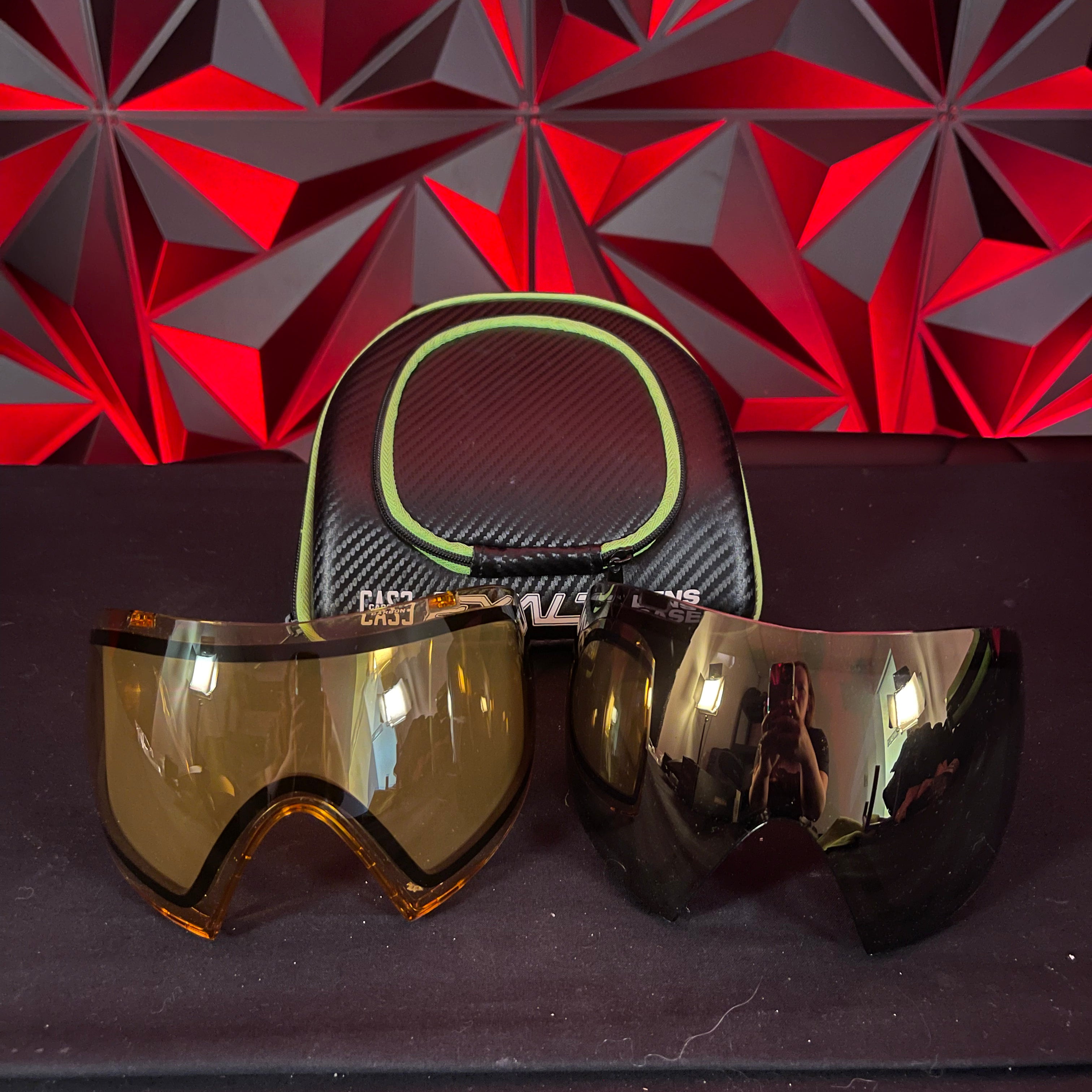 Used Dye i4/i5 Paintball Lenses - Mirrored w/Exalt Lens Case