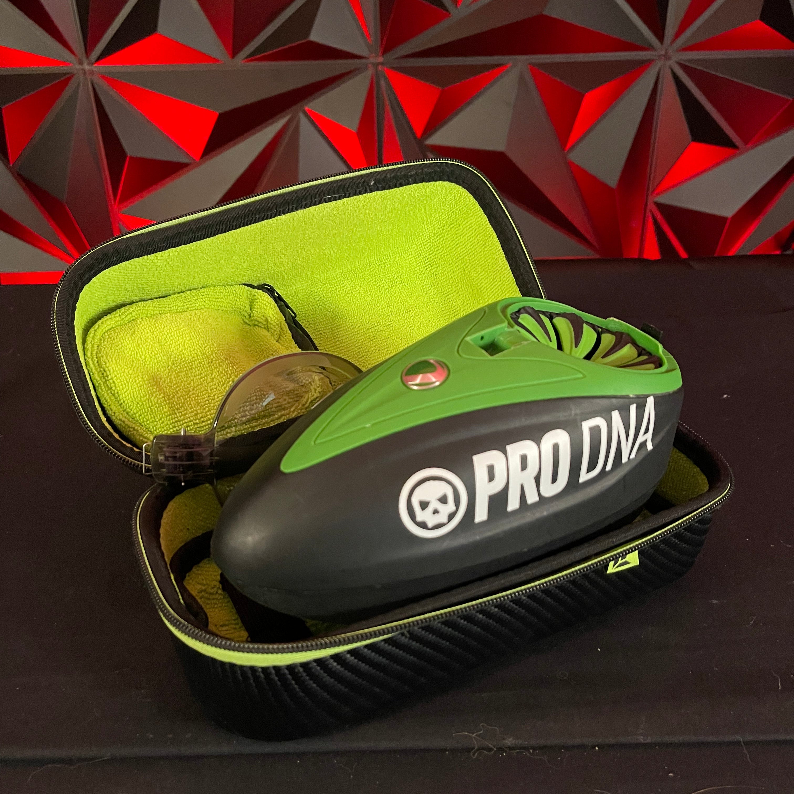 Used Dye LTR Paintball Loader - Black/Blue w/ Speed Feed, Rain Lid, & Exalt Loader Case