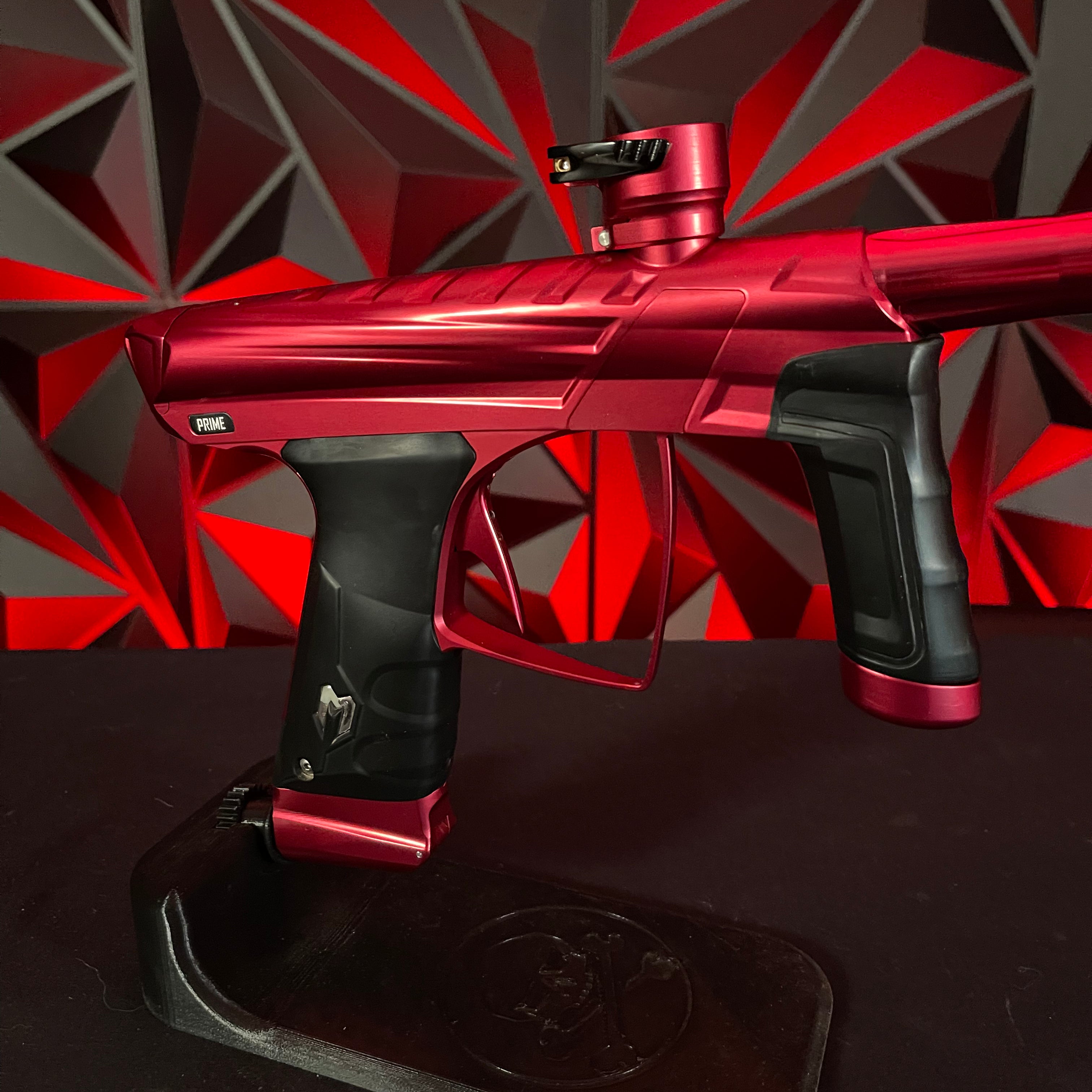 Used MacDev Prime XTS Paintball Gun - Gloss Red w/2 Shift 3 Inserts