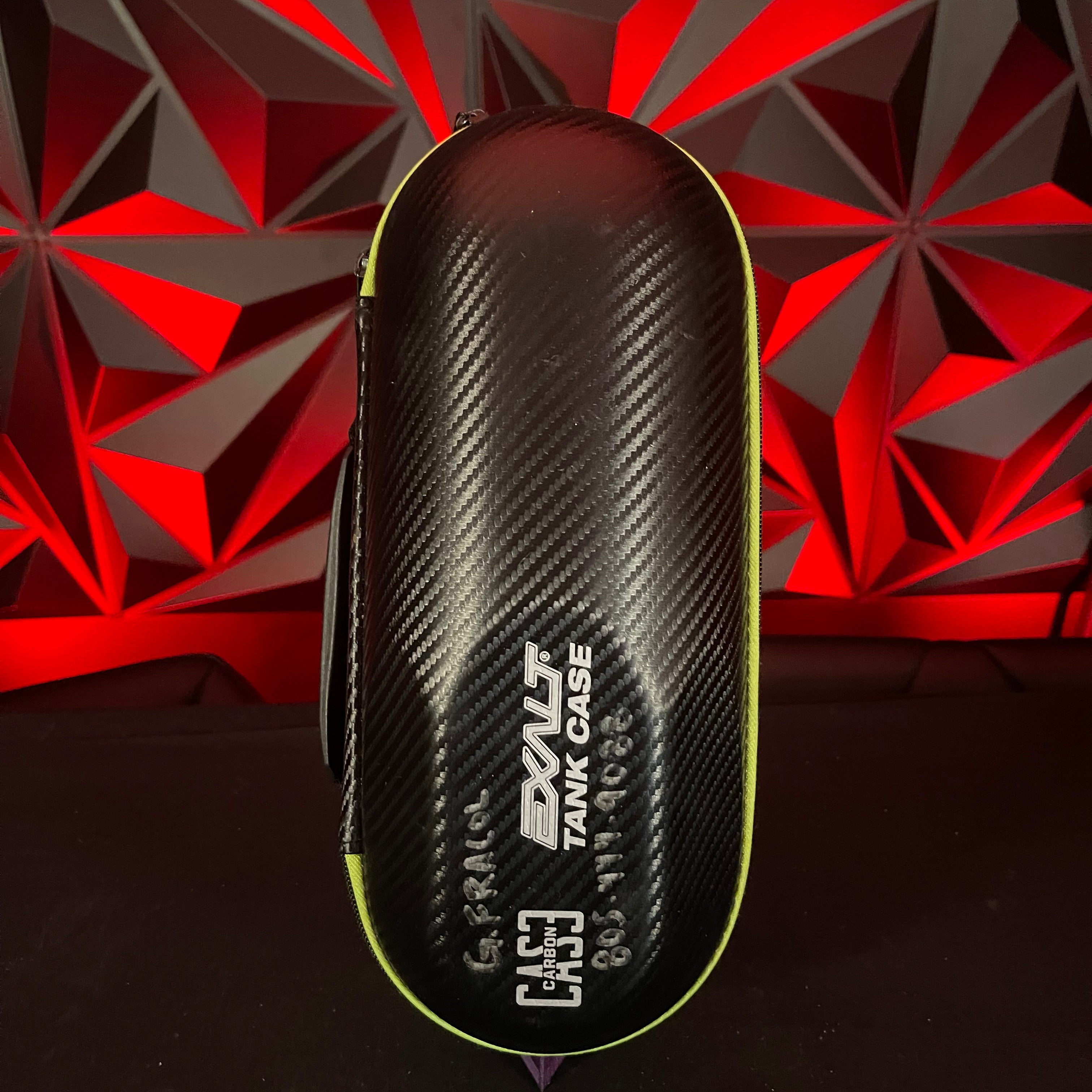 Used Exalt Carbon Paintball Tank Case - Black/Lime