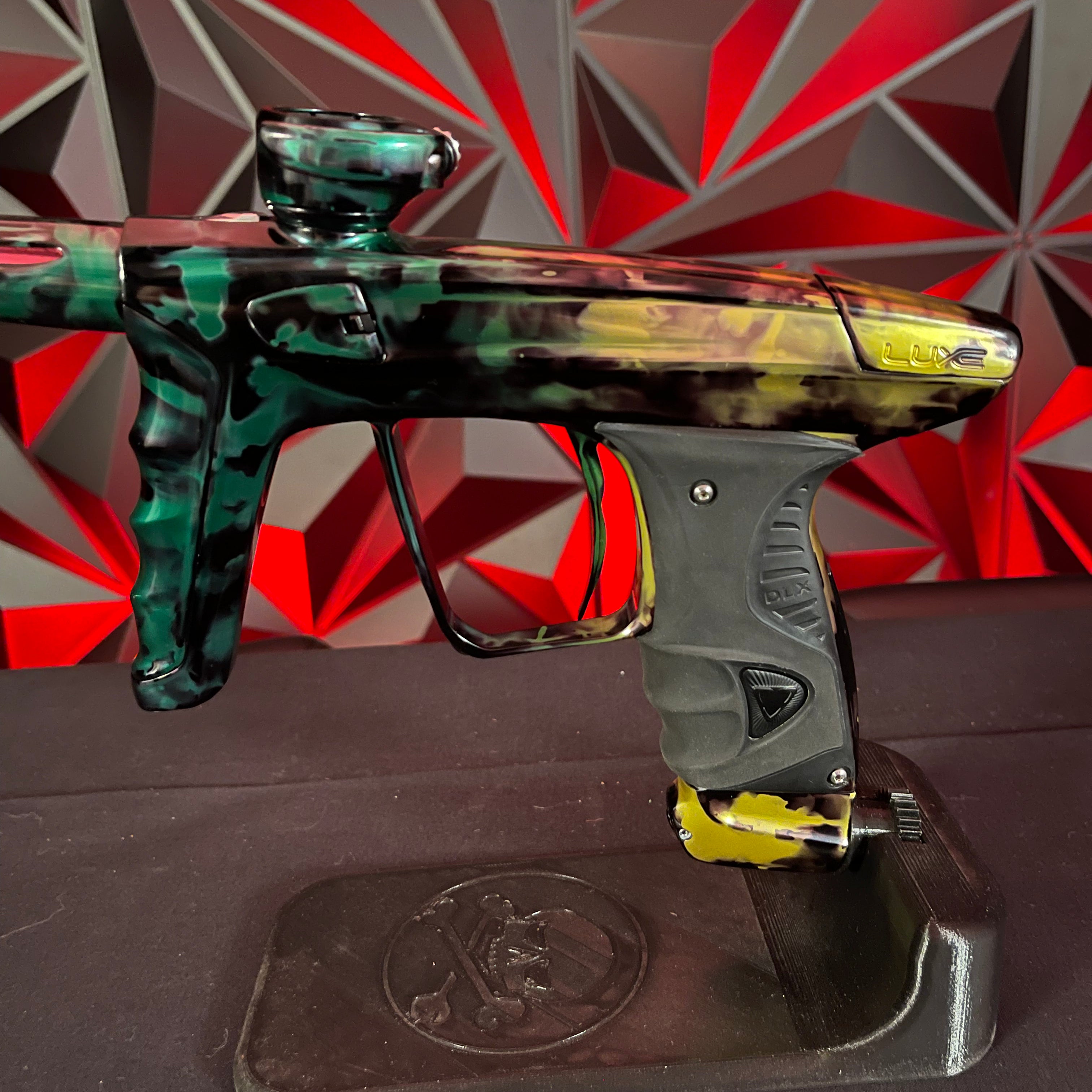 Used DLX Luxe X Paintball Gun - Green Acid Wash