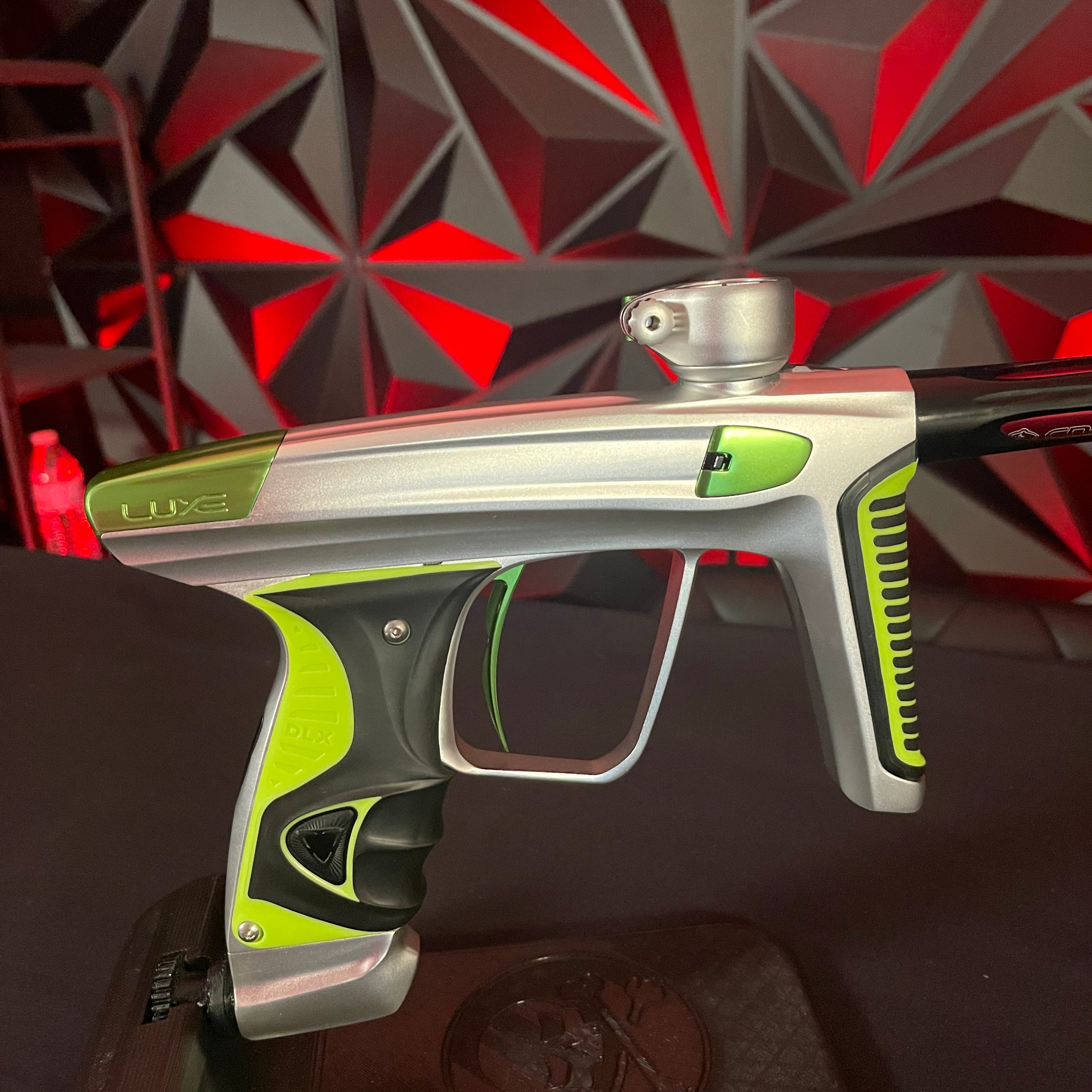 Used DLX Luxe X Paintball Gun - White/Green