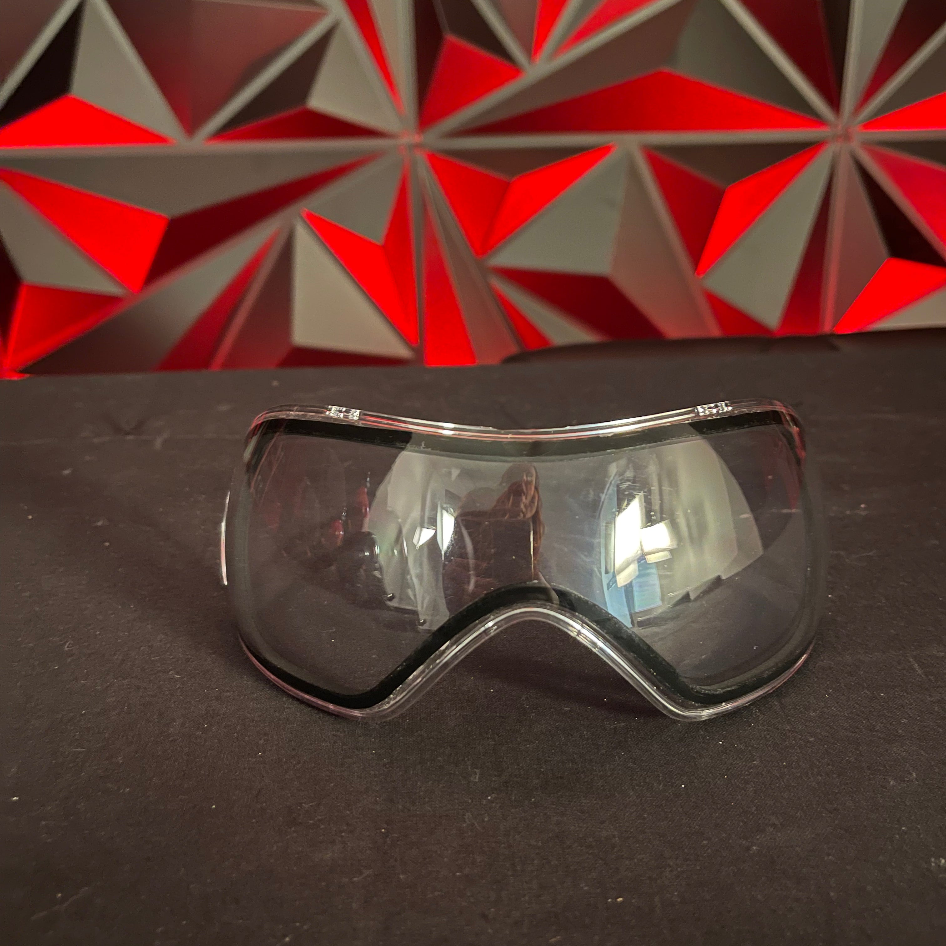 Used V-Force Grill Paintball Mask - Black w/ 1 additional lens and Carbon Goggle Case