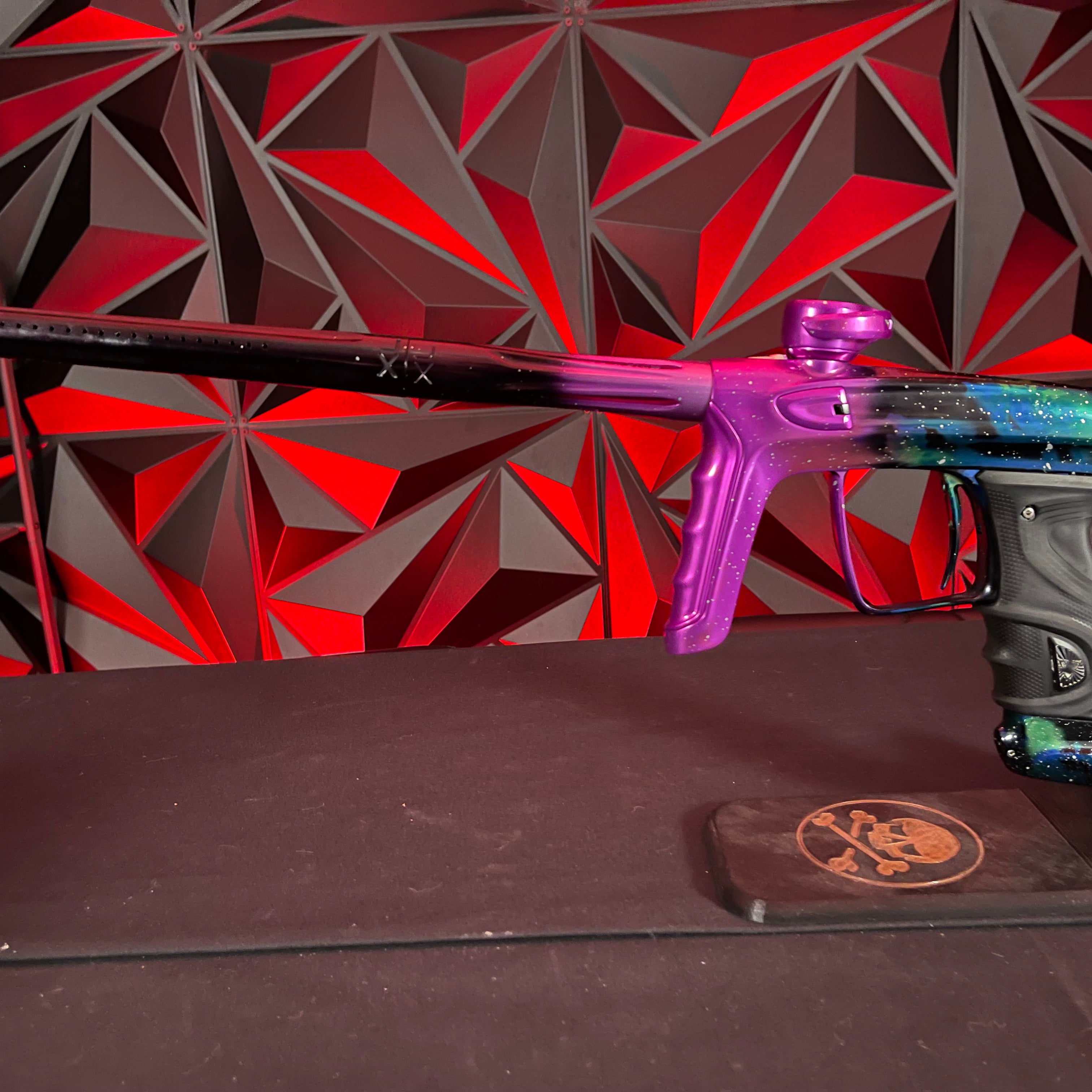 Used DLX Luxe TM40 Paintball Gun - LE Polished Pink Nebula w/ Matching Mech Frame and Powerhouse Reg
