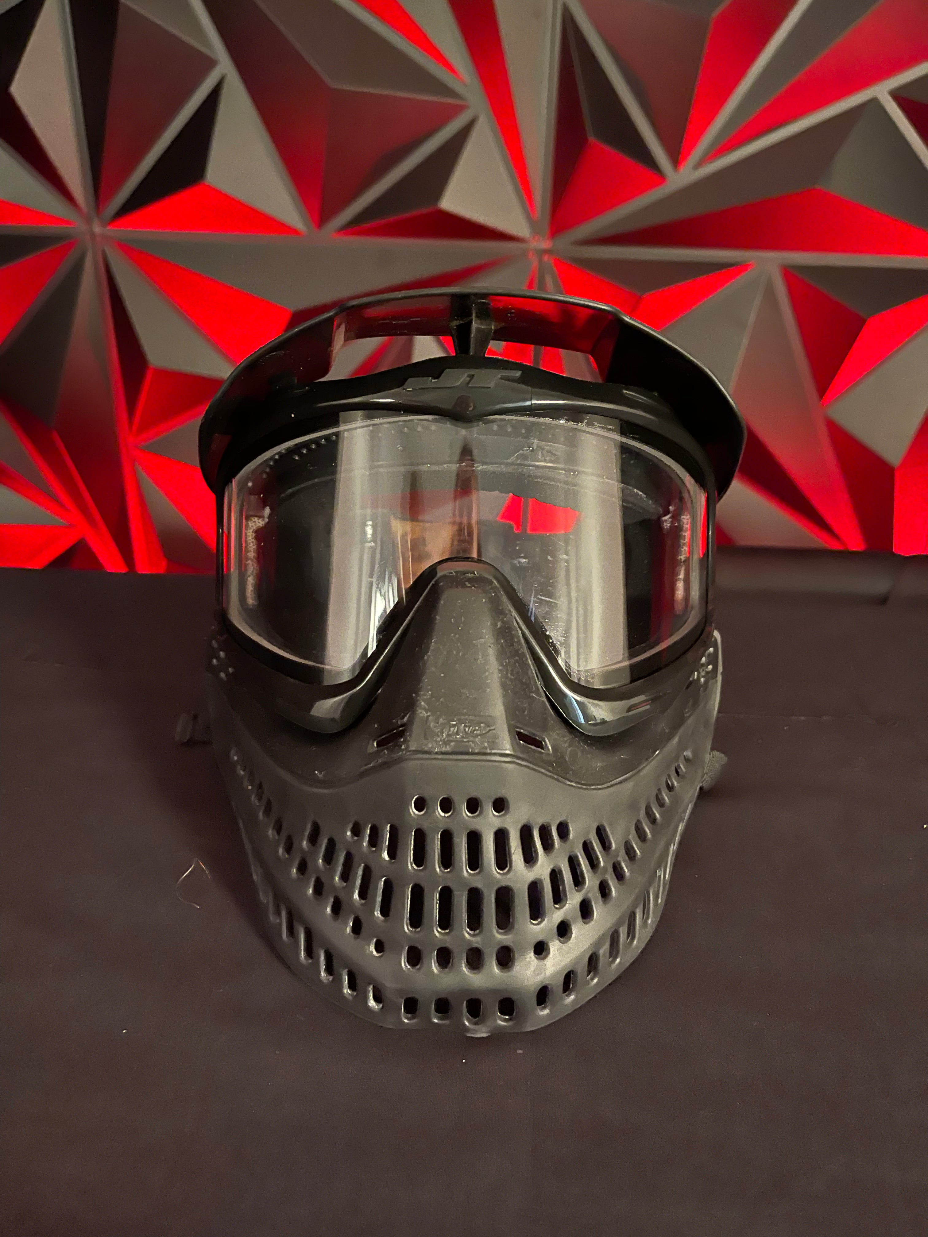 Used JT Proflex Paintball Mask - Black w/ OG bottoms