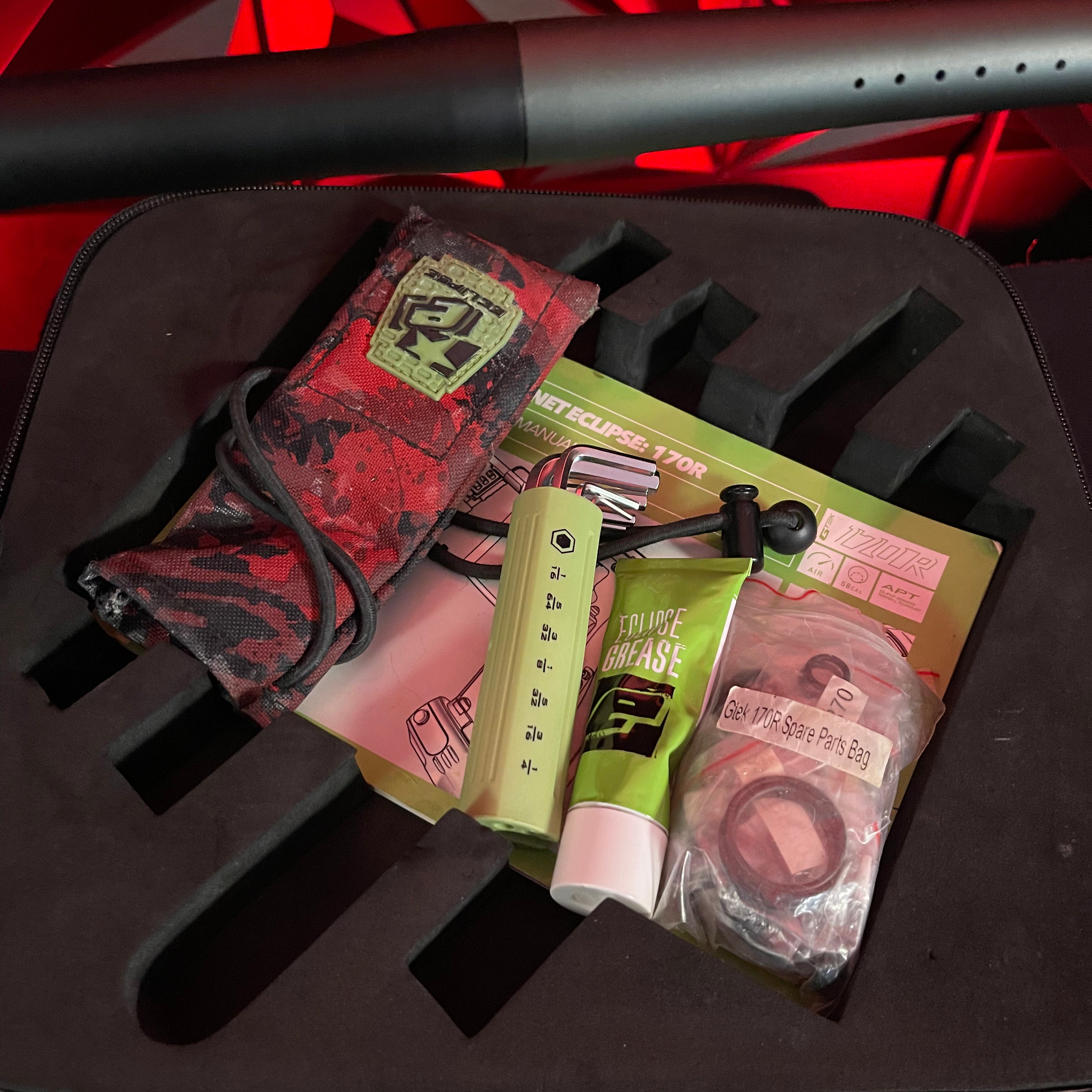 Used Planet Eclipse Gtek 170R Paintball Gun - Grey/Earth w/ s63 3 Piece Barrel with PWR Insert