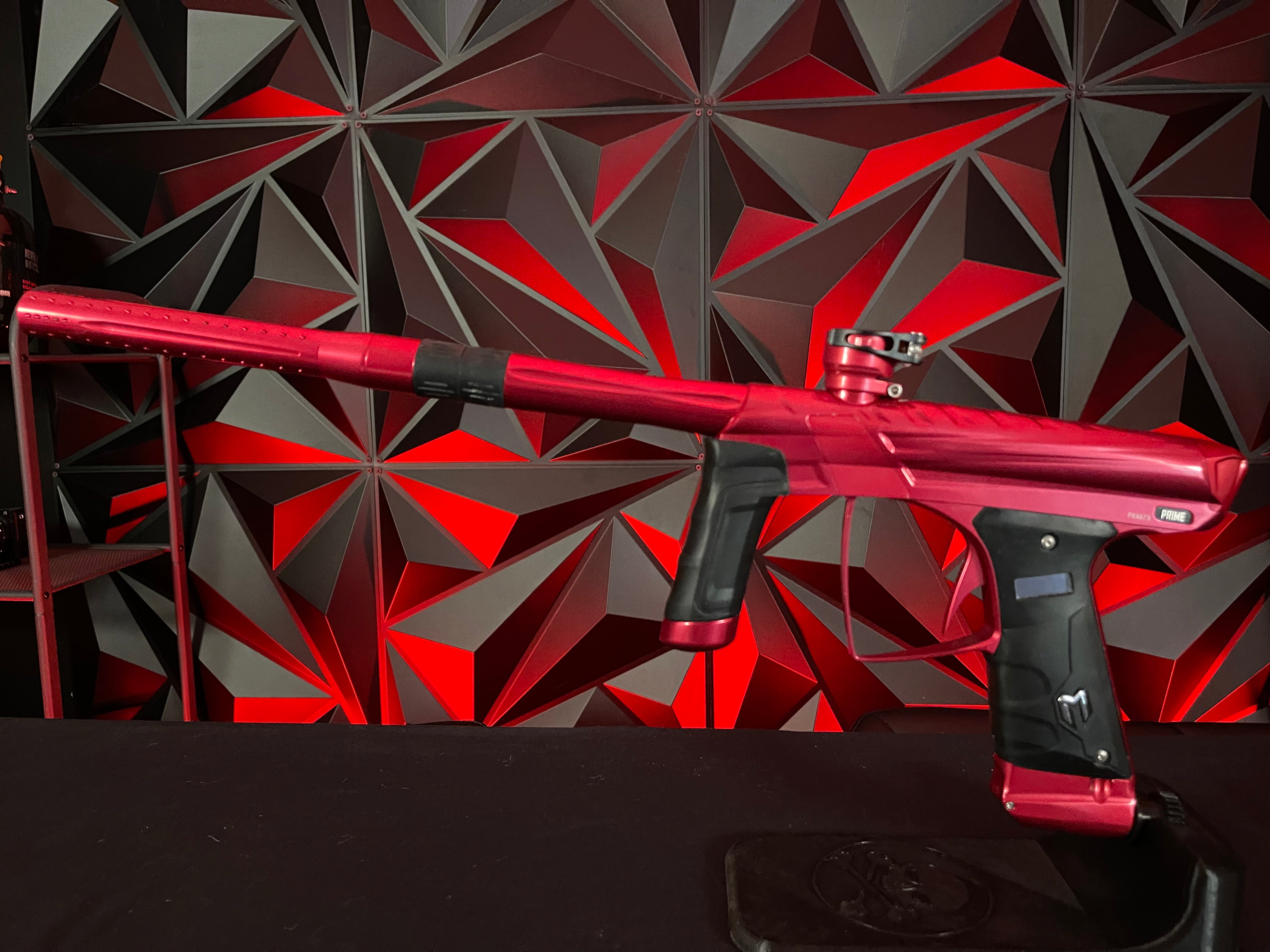 Used MacDev Prime XTS Paintball Gun - Gloss Red w/2 Shift 3 Inserts