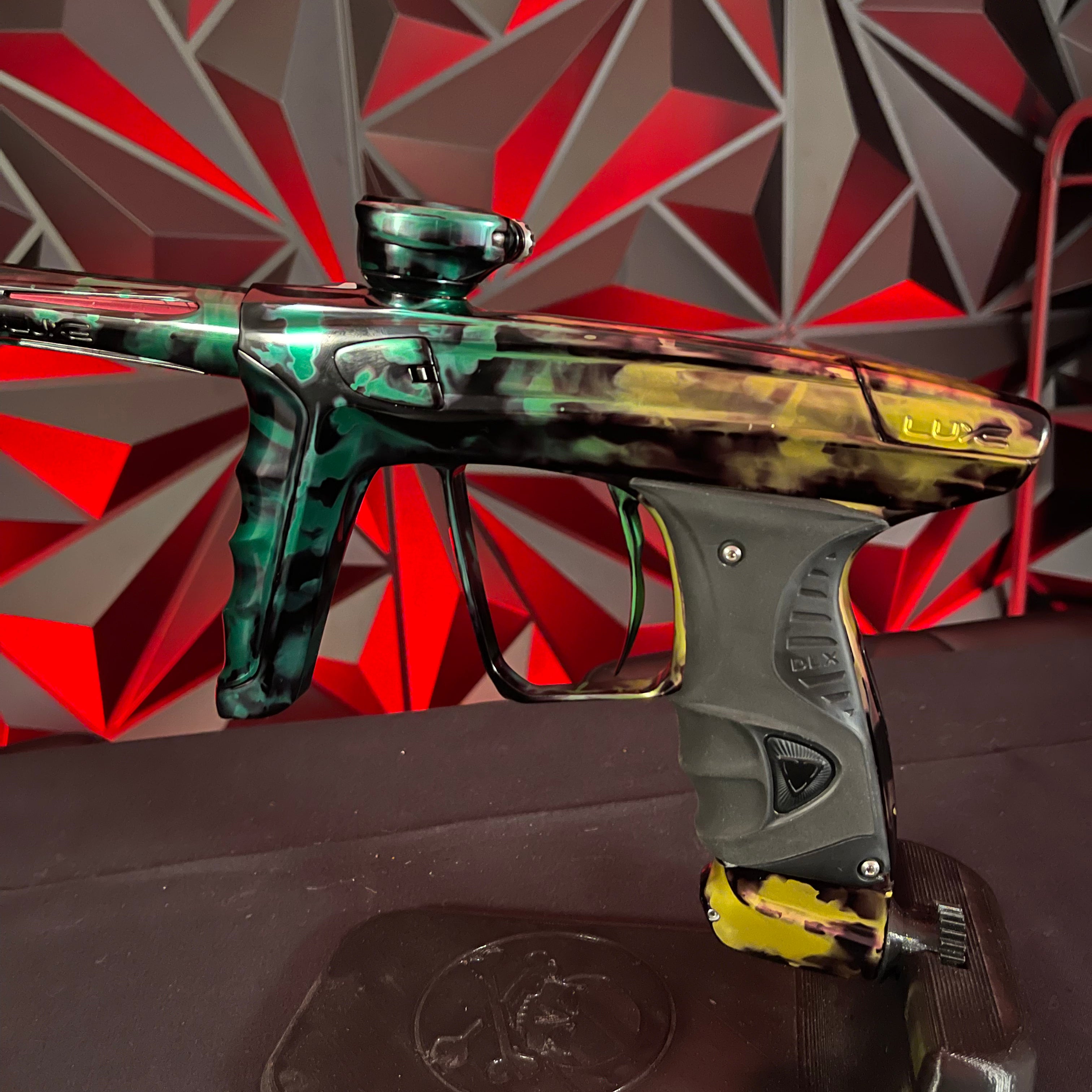 Used DLX Luxe X Paintball Gun - Green Acid Wash