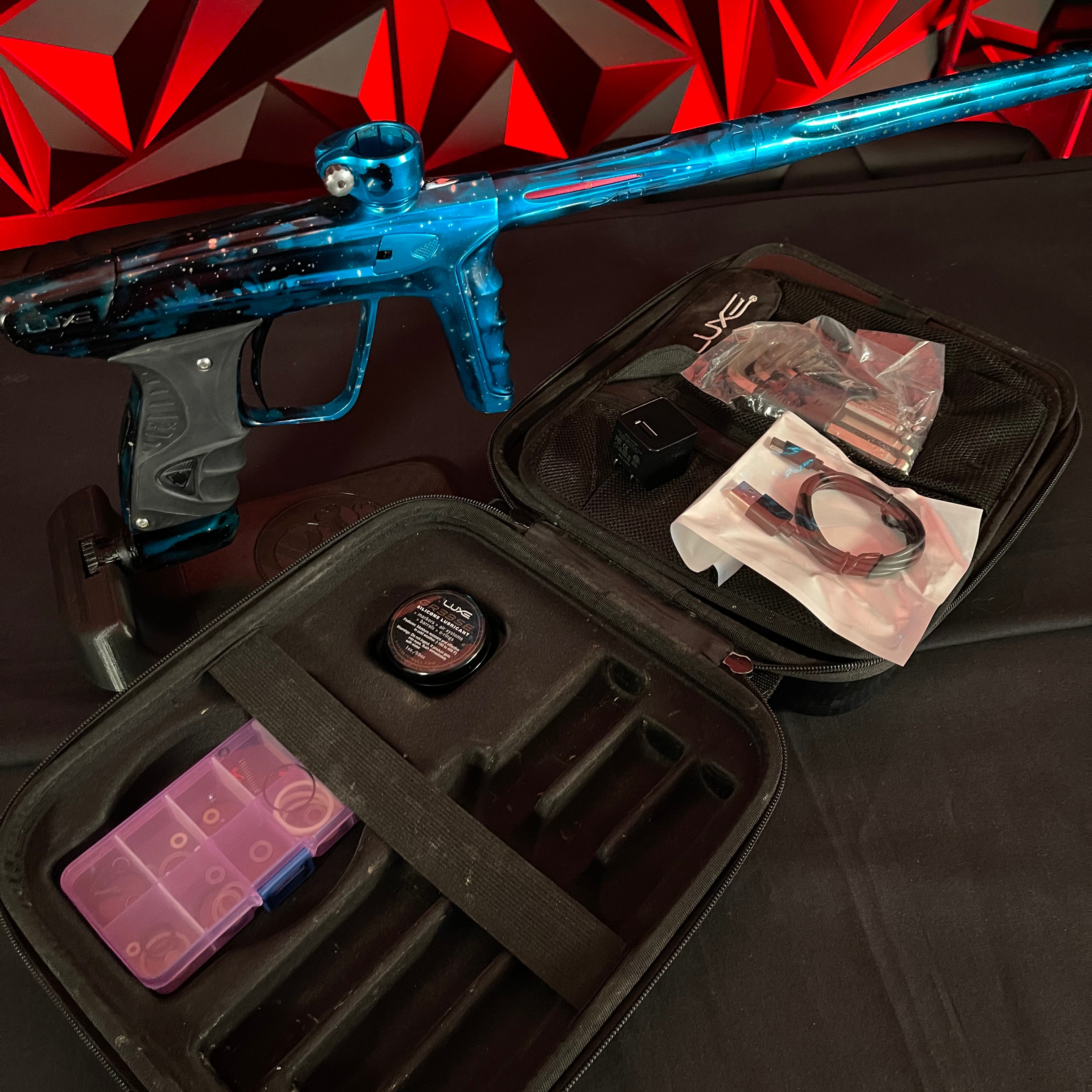 Used DLX Luxe X Paintball Gun - LE Gloss Blue Galaxy