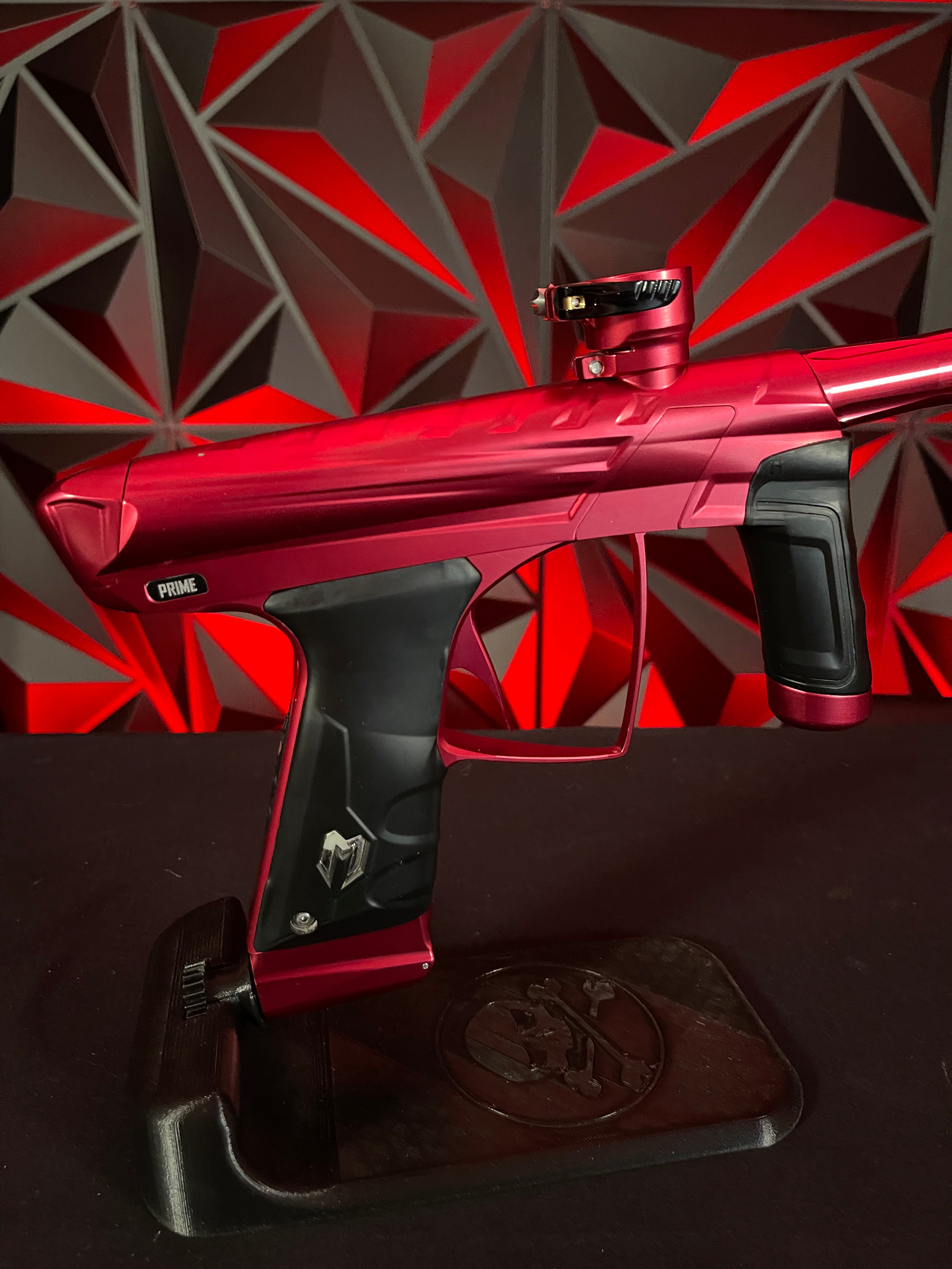 Used MacDev Prime XTS Paintball Gun - Gloss Red w/2 Shift 3 Inserts