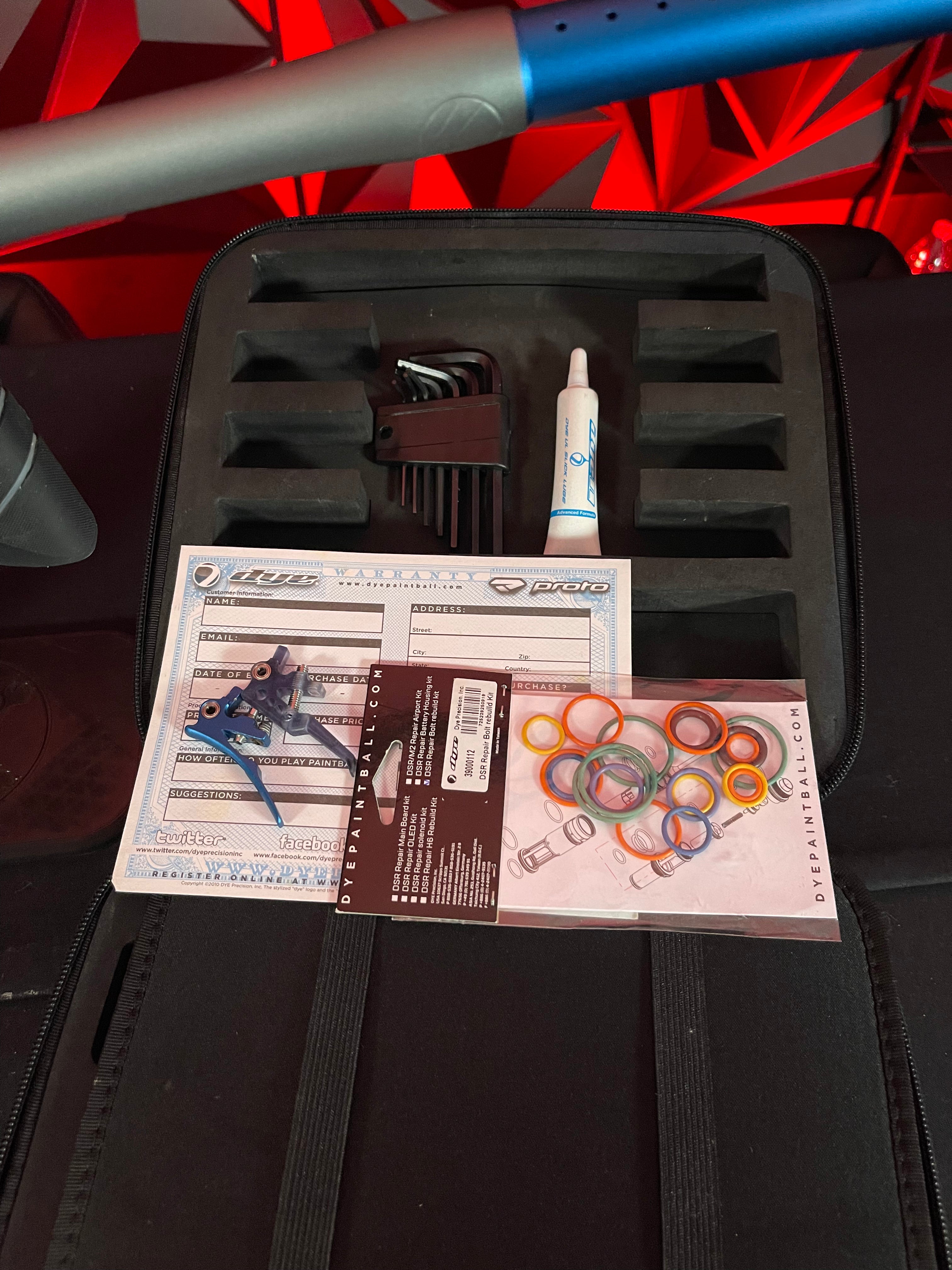 Used Dye DSR Paintball Gun - Blue Line (Dust Blue/ Dust Pewter) w/ 3 Triggers