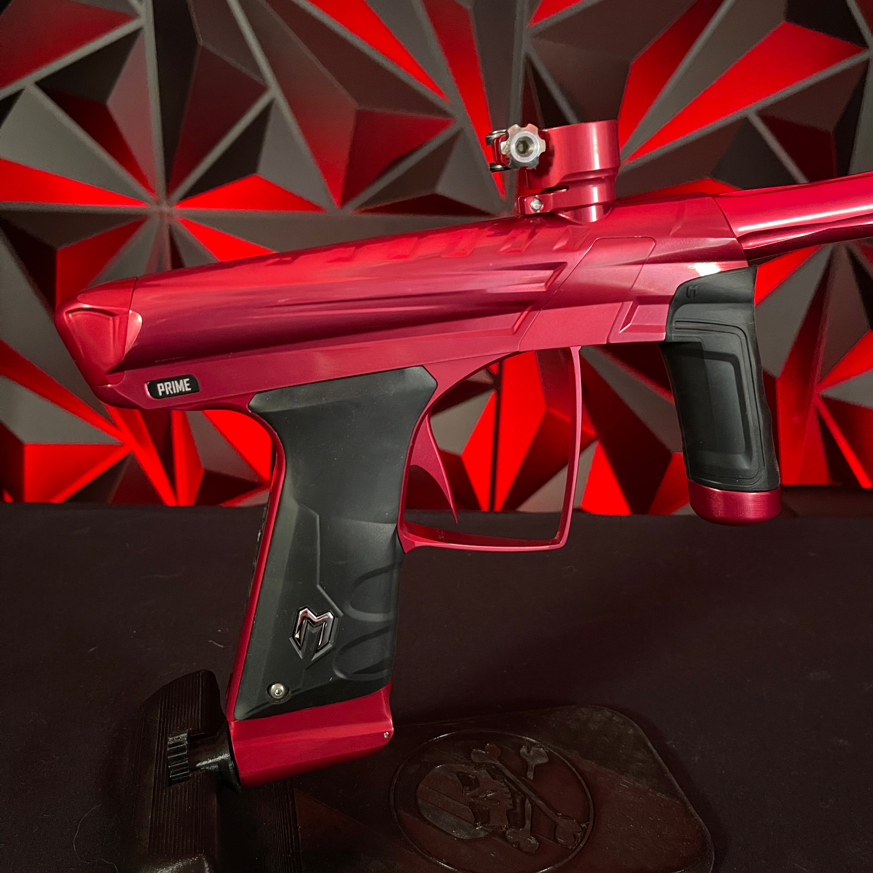 Used MacDev Prime XTS Paintball Gun - Gloss Red w/2 Shift 3 Inserts