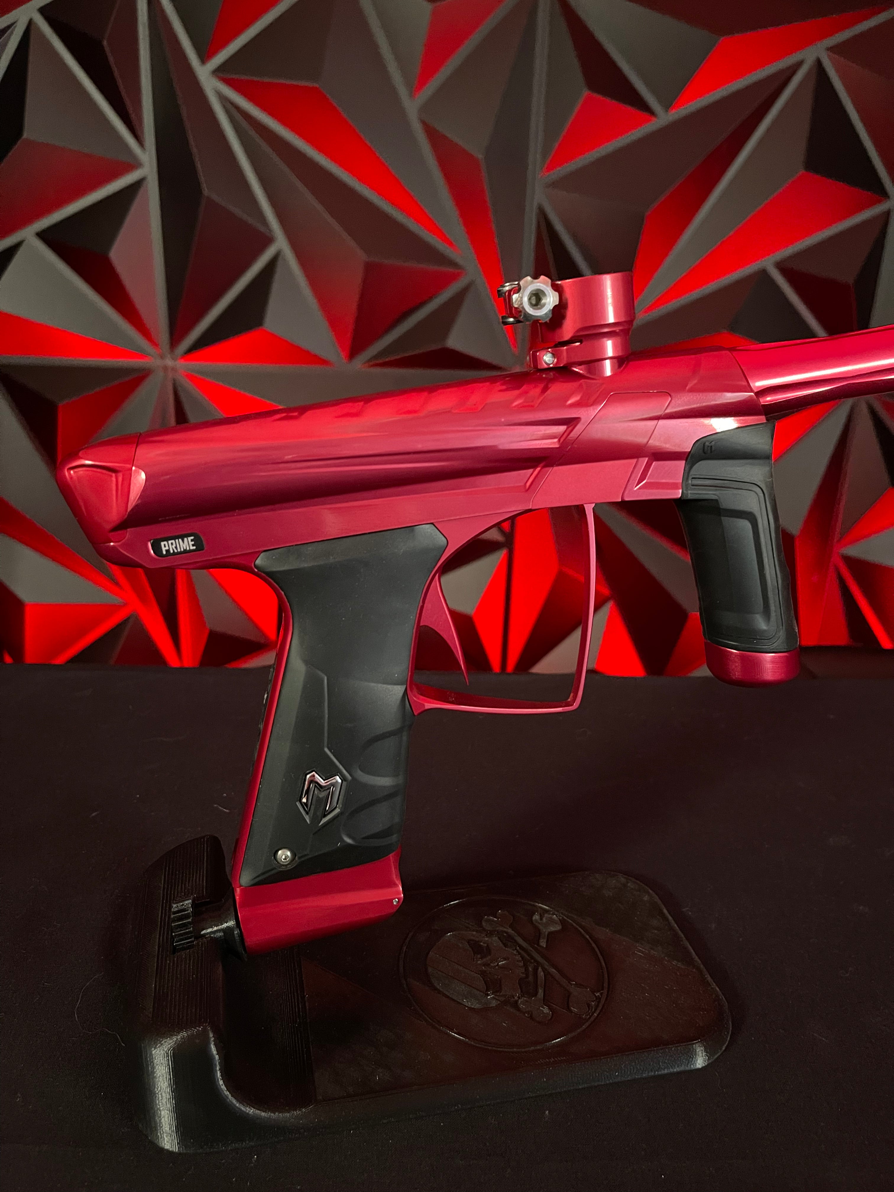 Used MacDev Prime XTS Paintball Gun - Gloss Red w/2 Shift 3 Inserts