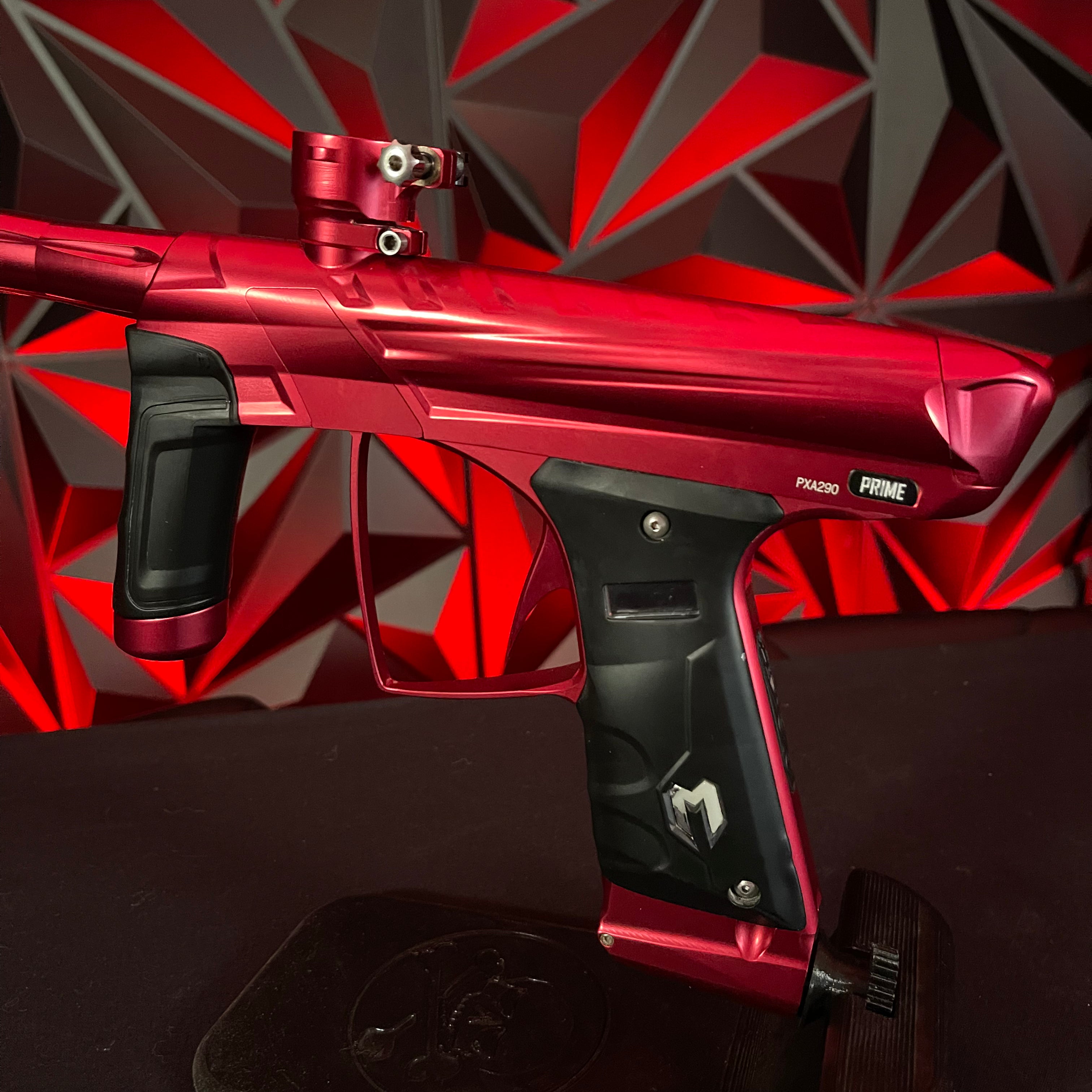 Used MacDev Prime XTS Paintball Gun - Gloss Red w/2 Shift 3 Inserts