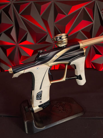 Used Planet Eclipse Ego Lv1 Paintball Gun - Black/Bronze w/ White Grip Kit