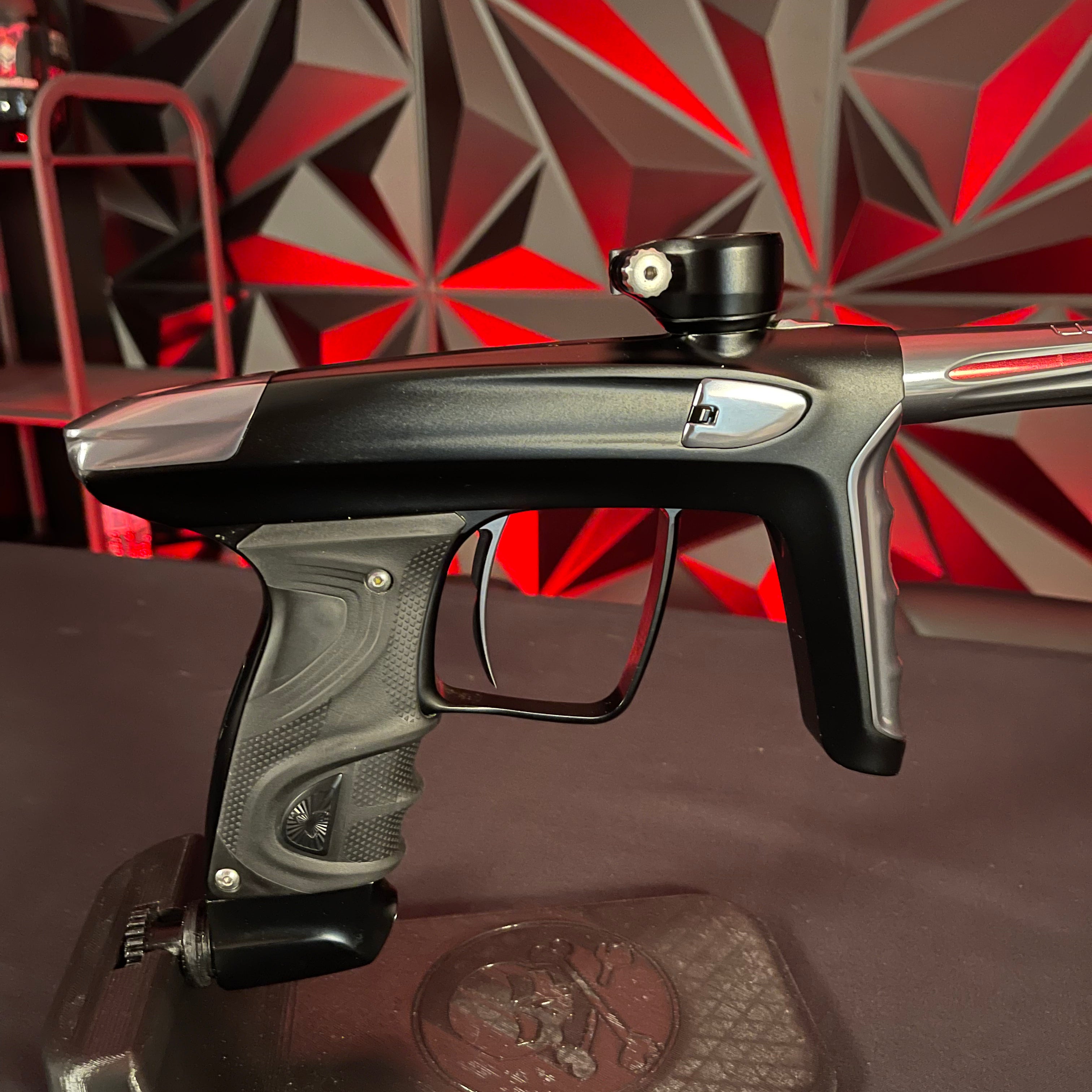 Used DLX Luxe TM40 Paintball Gun - Dust Black / Polished Pewter w/ 2 Extra triggers