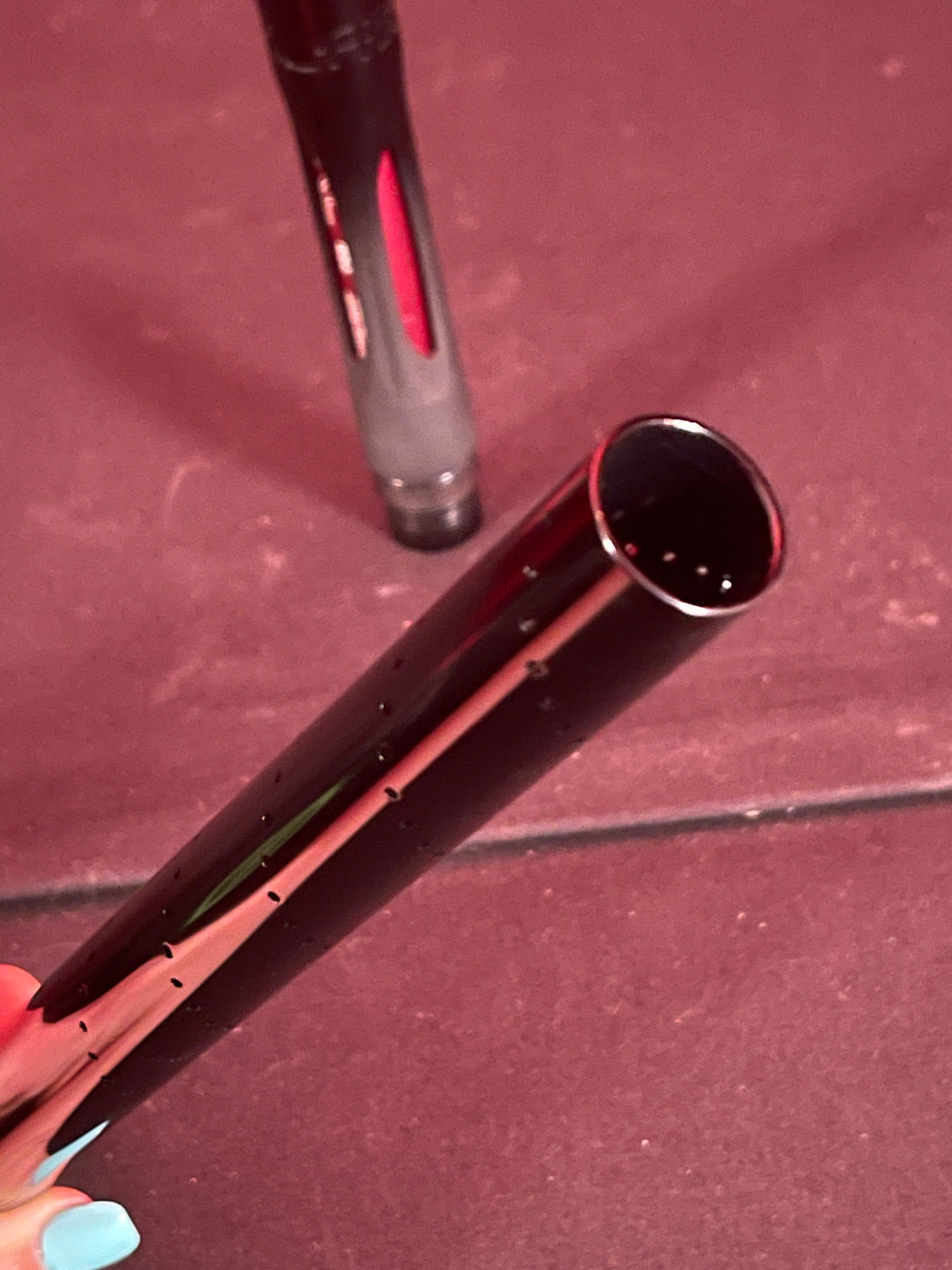 Used Freak XL Foremast Kit - ALL RED Inserts - New Style 15" Freak XL Barrel - Polished Black LUXE/ION Threaded