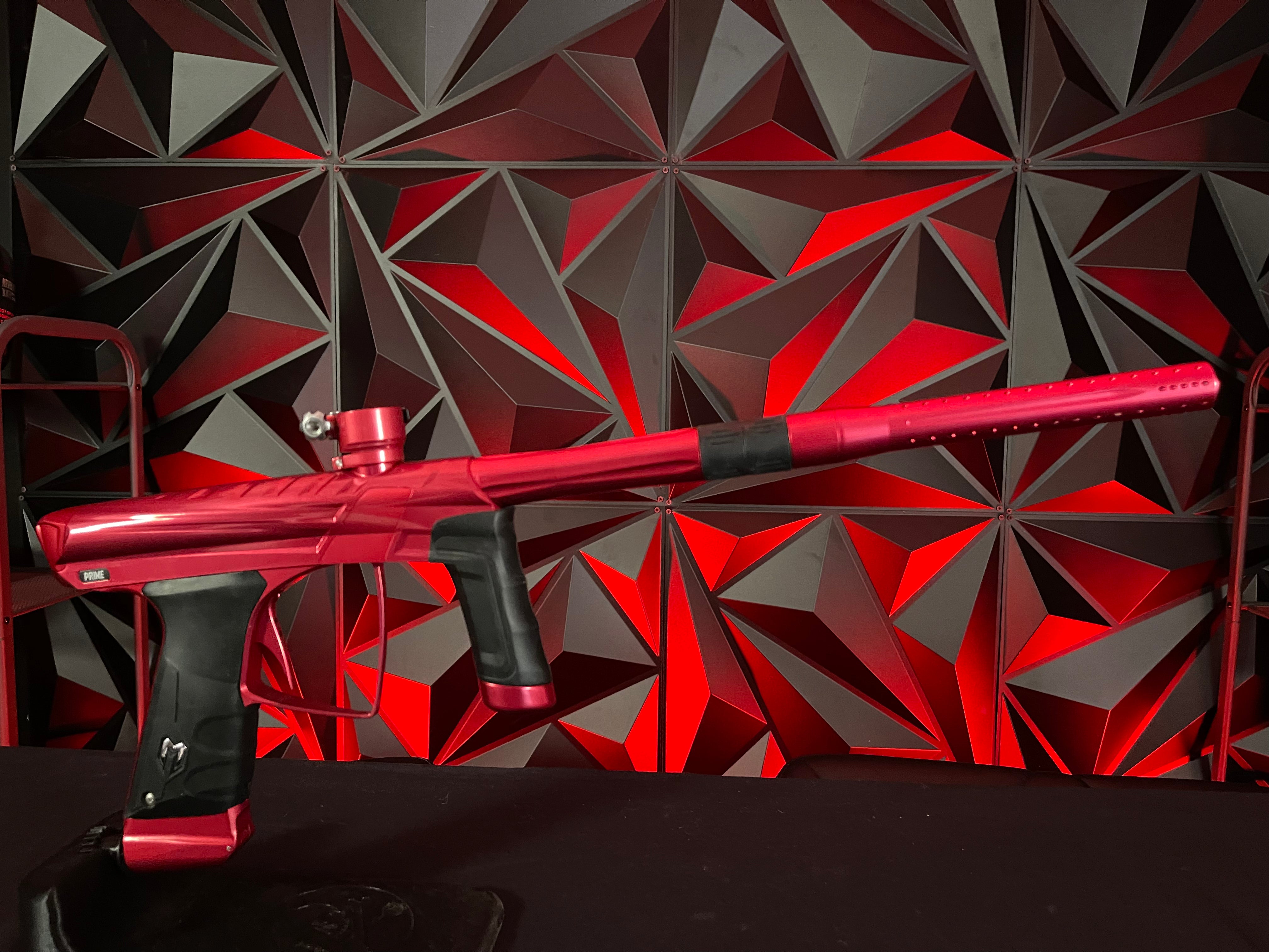 Used MacDev Prime XTS Paintball Gun - Gloss Red w/2 Shift 3 Inserts