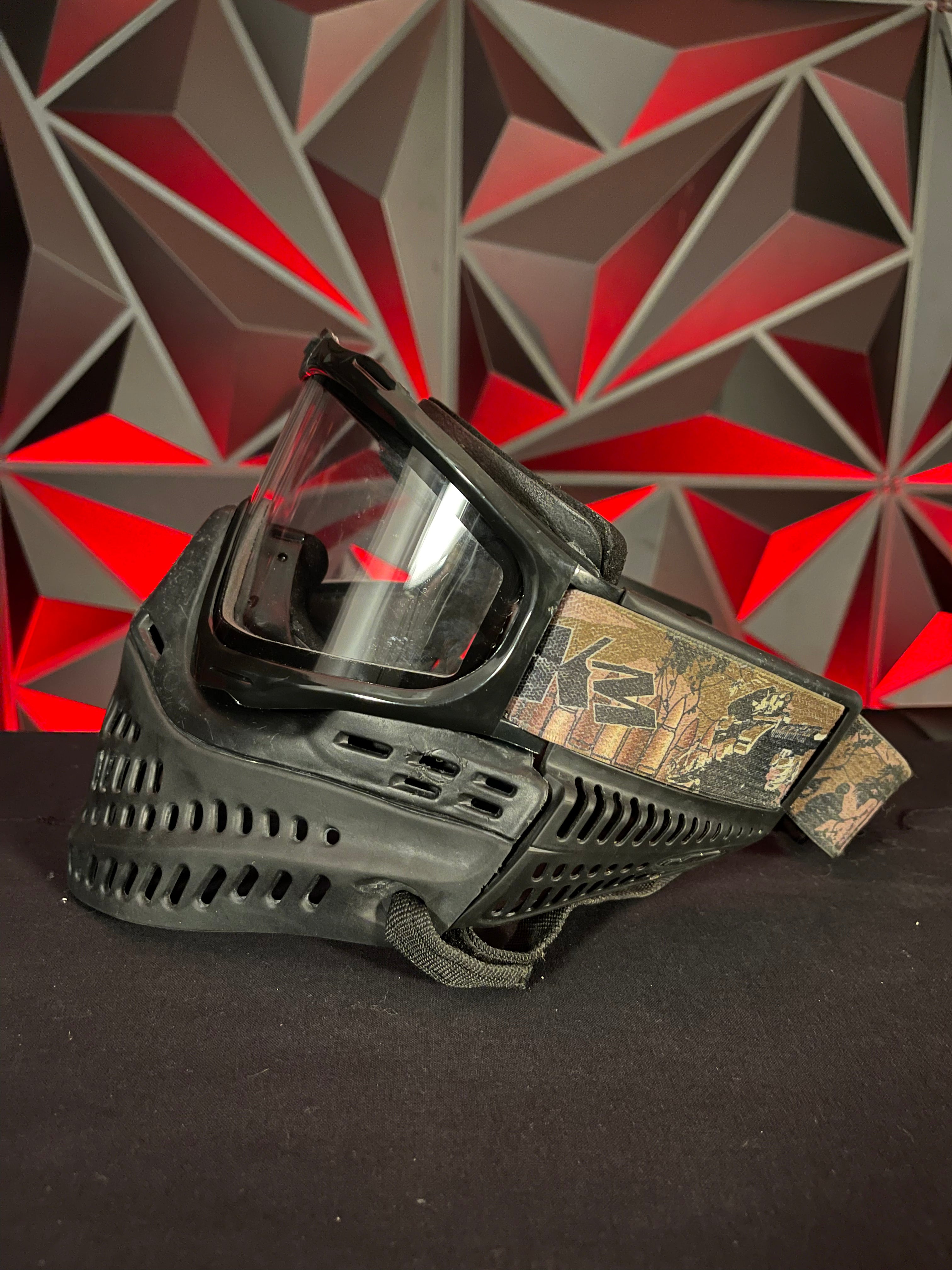 Used JT Proflex Paintball Mask - Black w/ OG bottoms