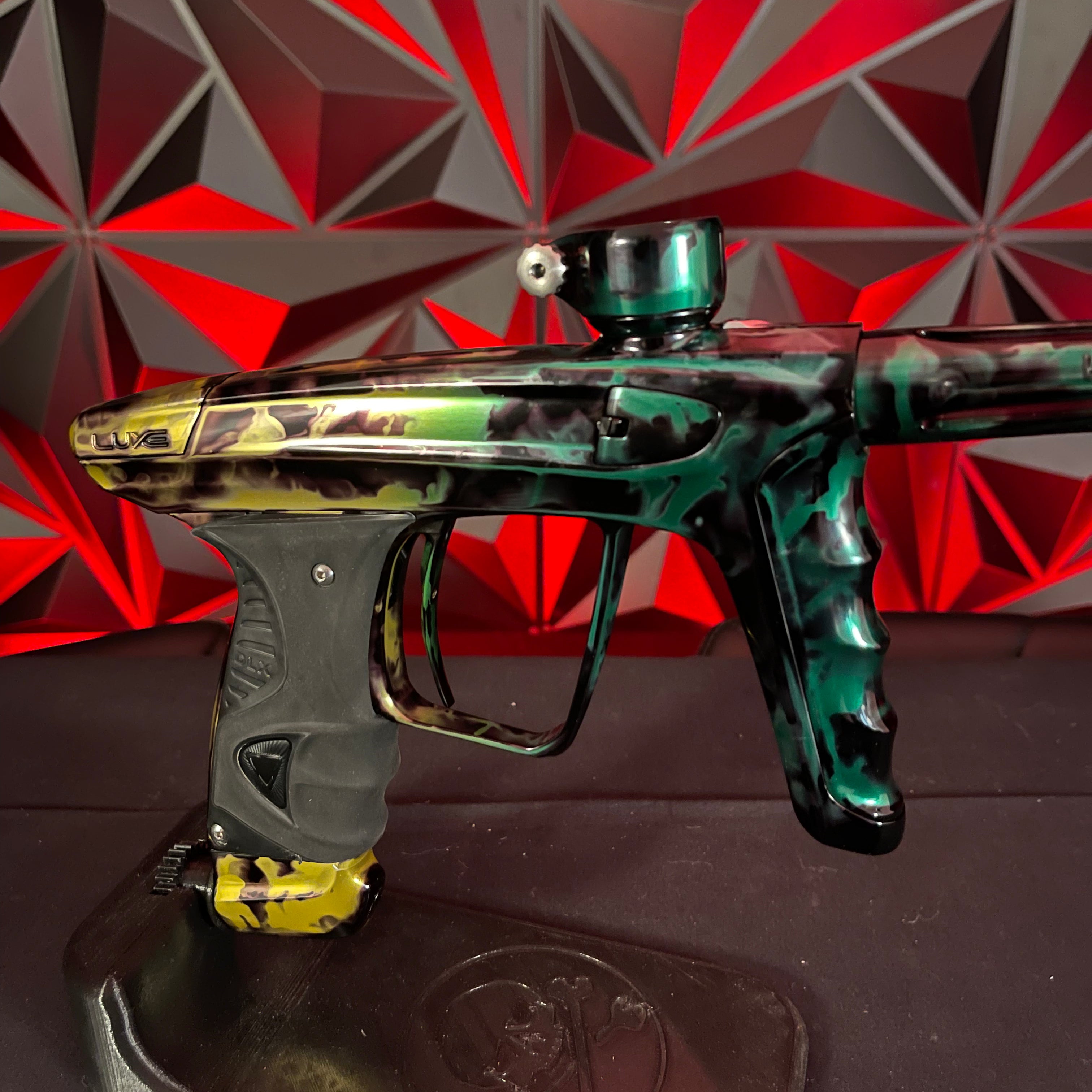 Used DLX Luxe X Paintball Gun - Green Acid Wash