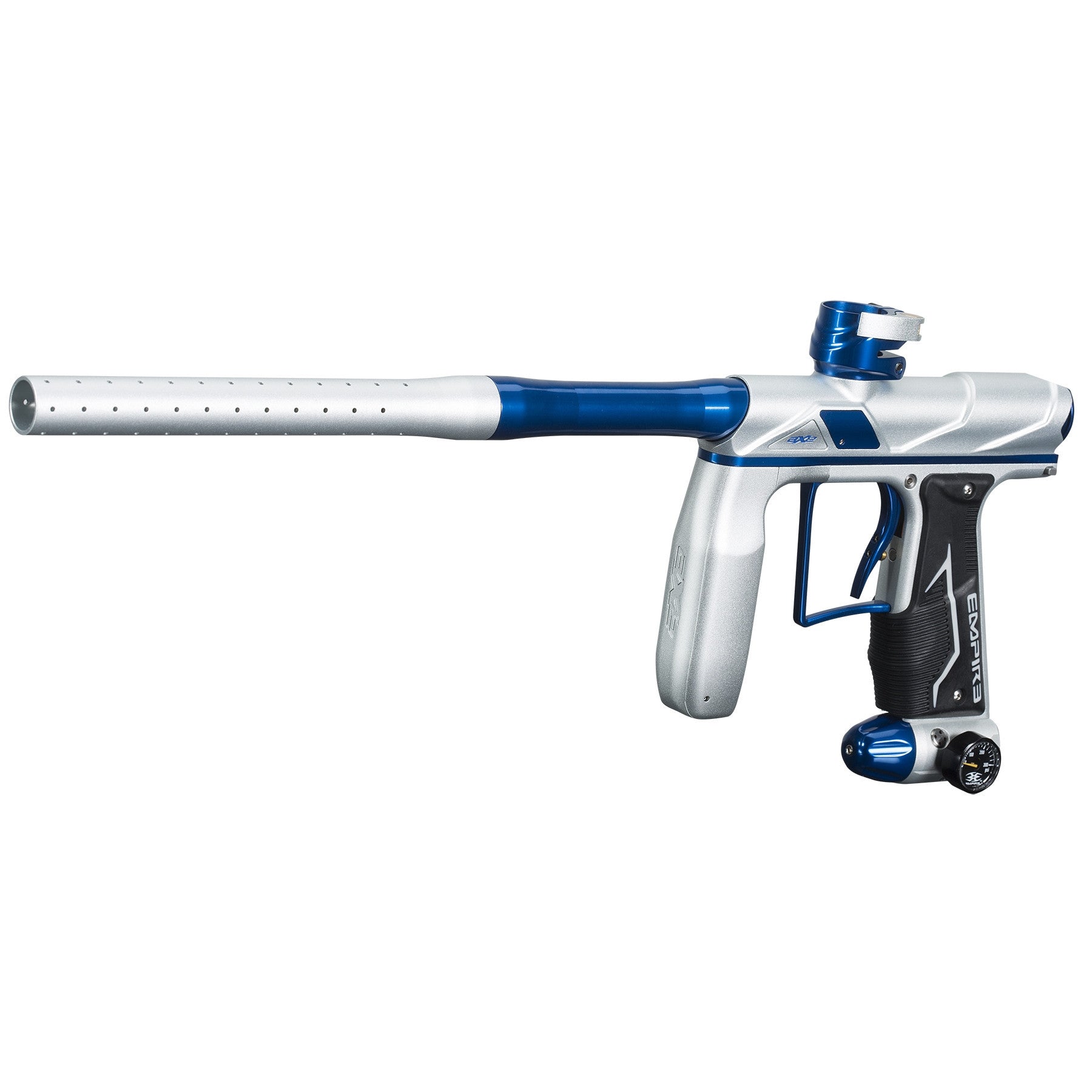 Empire Axe Pro Paintball Marker - Dust Silver / Polished Blue