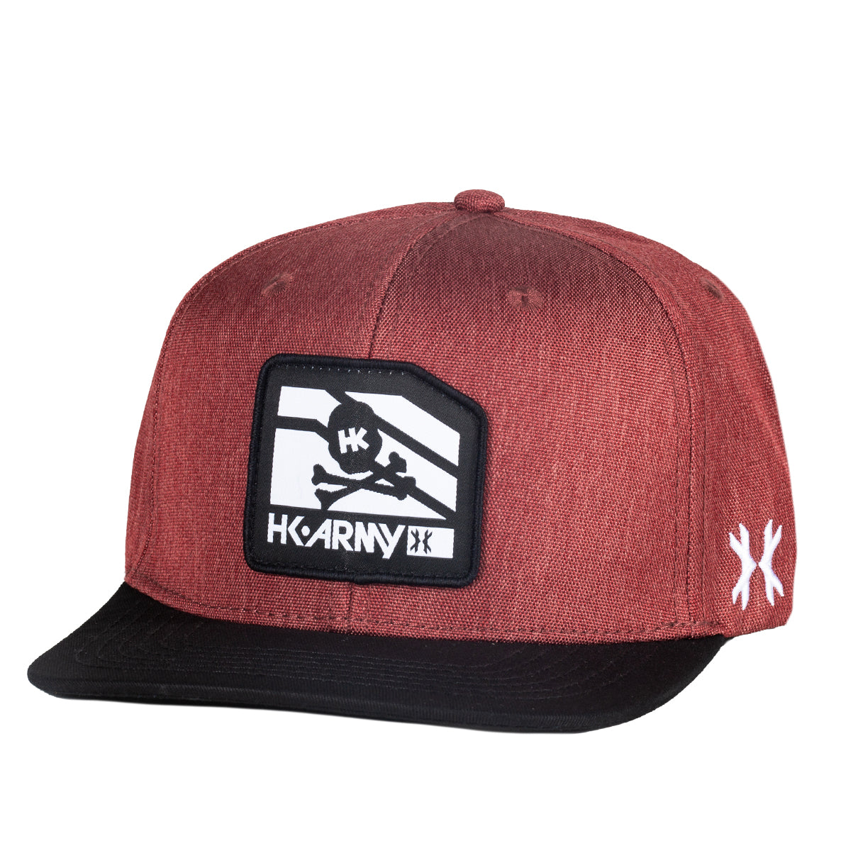 HK Army Clip Snapback Hat - Black/Burgundy