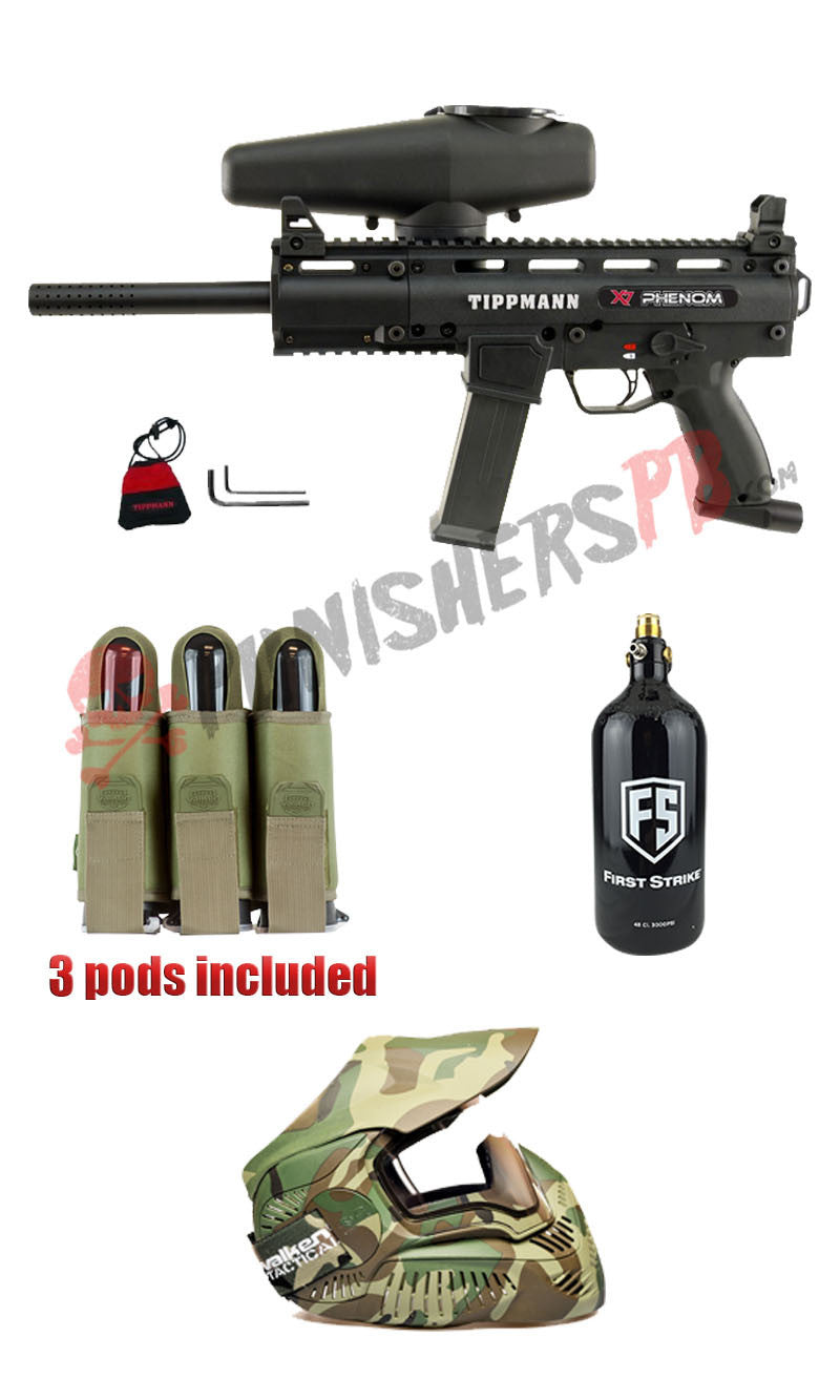 Tippmann Mechanical X7 Phenom Complete Paintball Gun Package