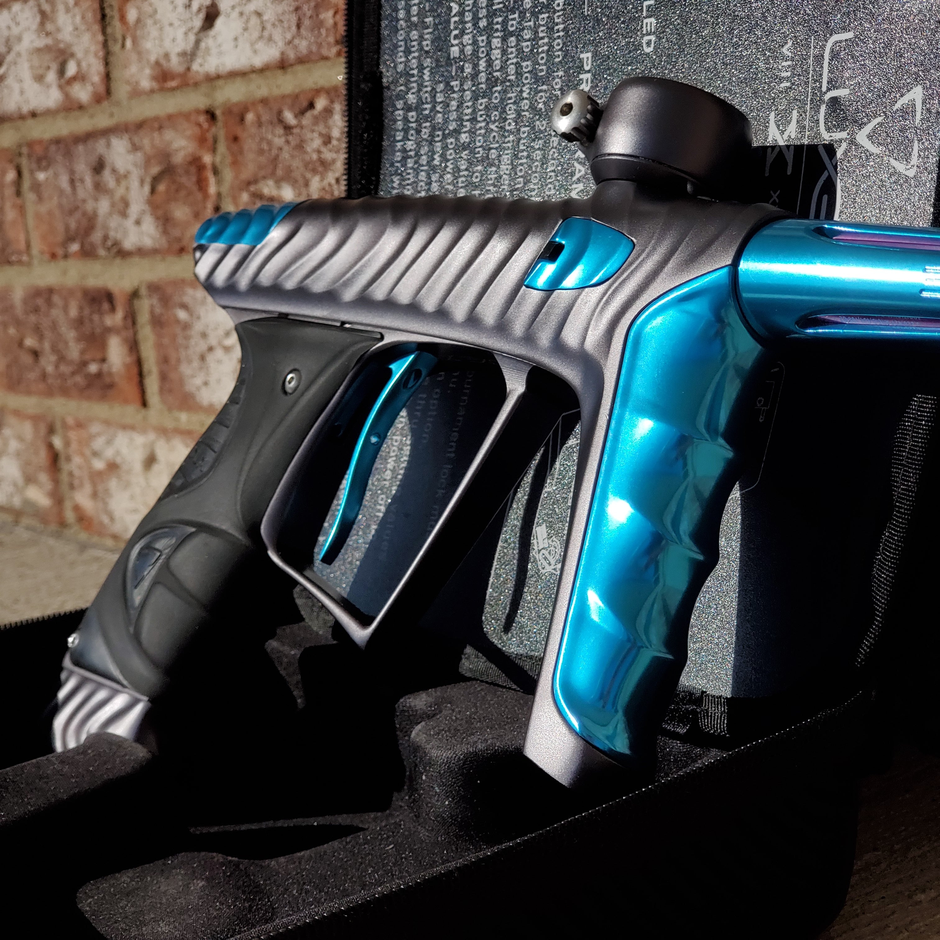 Used DLX HK Army Ripper Luxe X Paintball Gun - Dust Pewter / Teal
