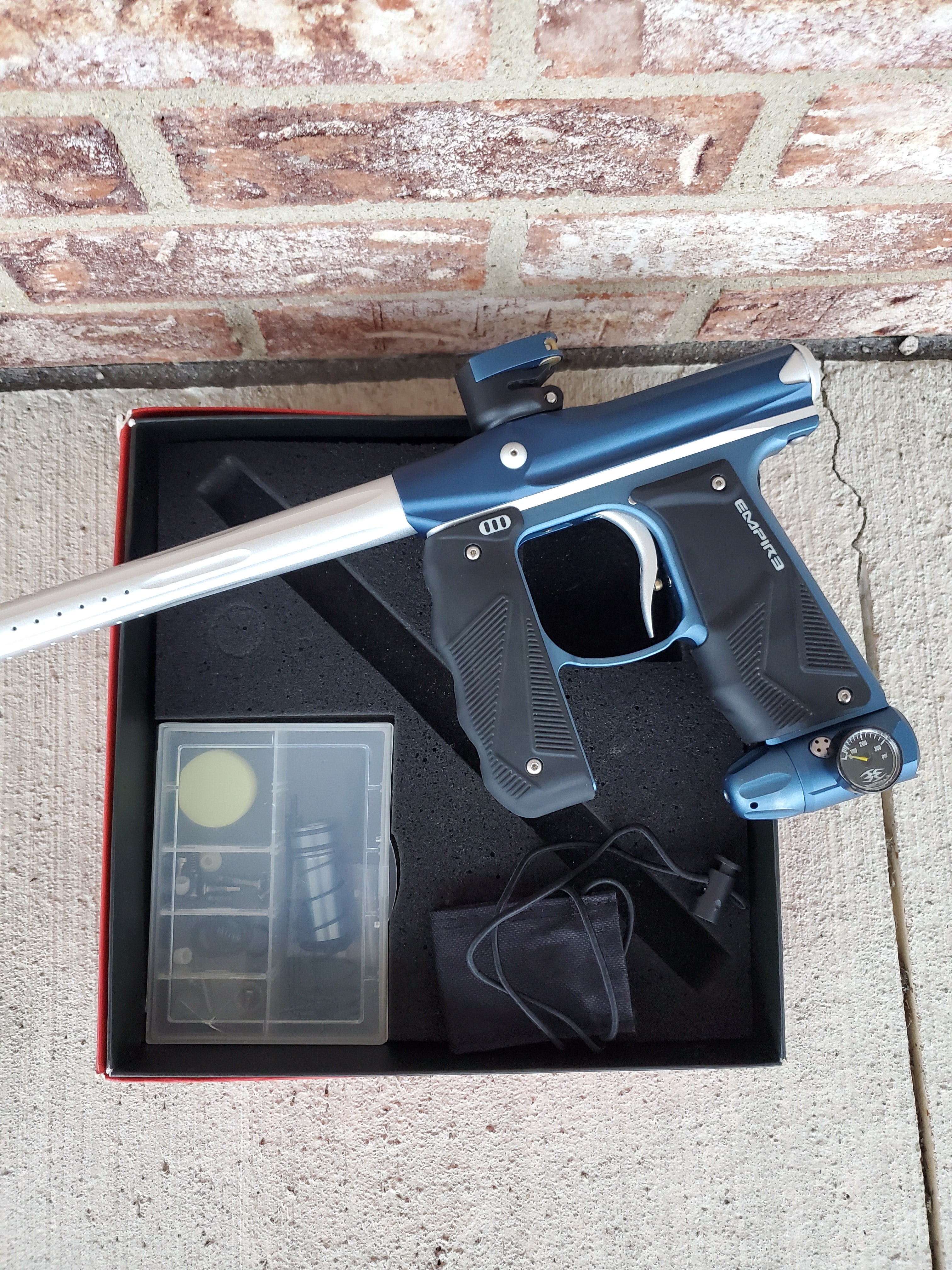 Used Empire Mini GS Paintball Gun - Navy / Silver