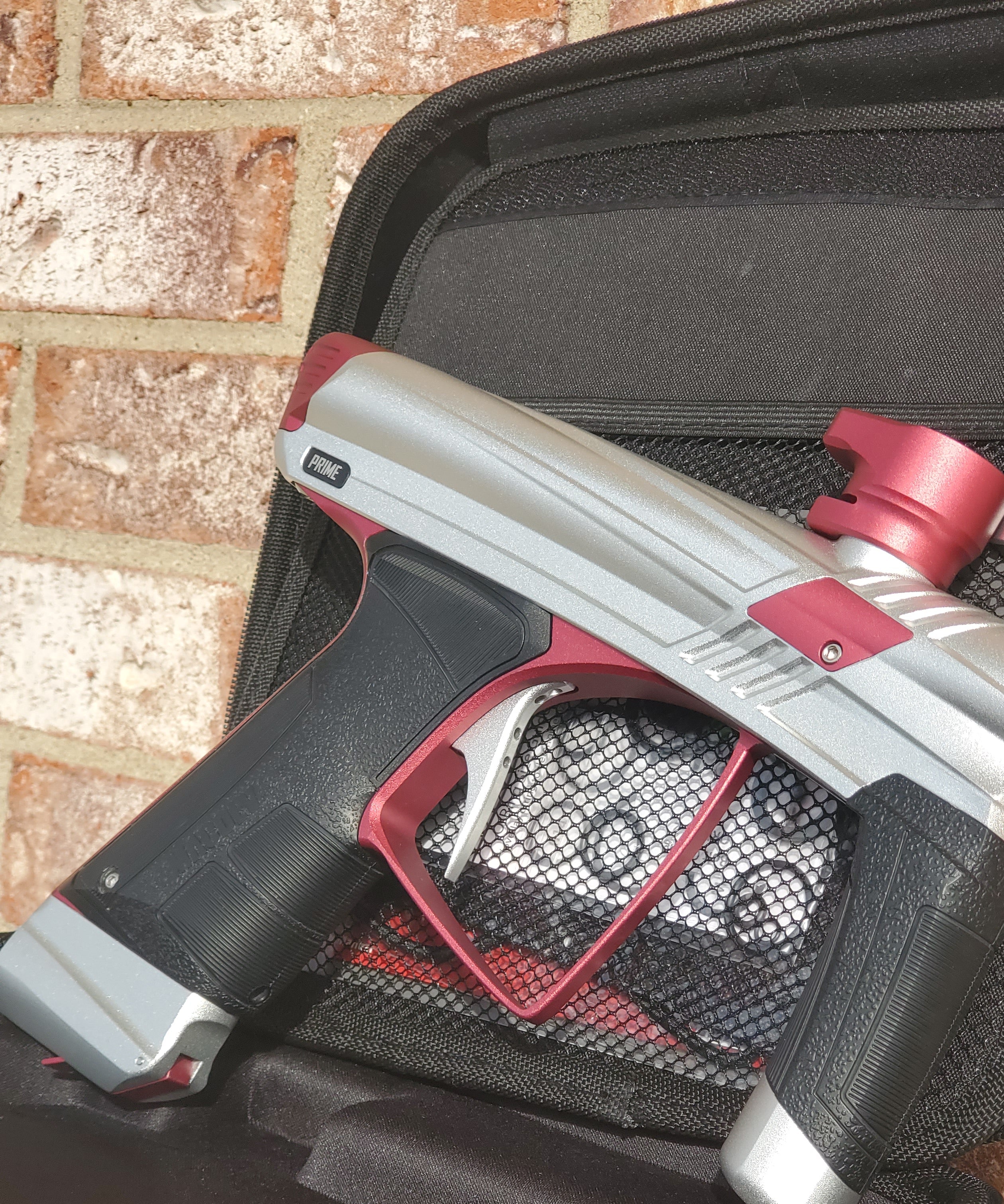 Used MacDev Prime Paintball Marker - Silver / Red