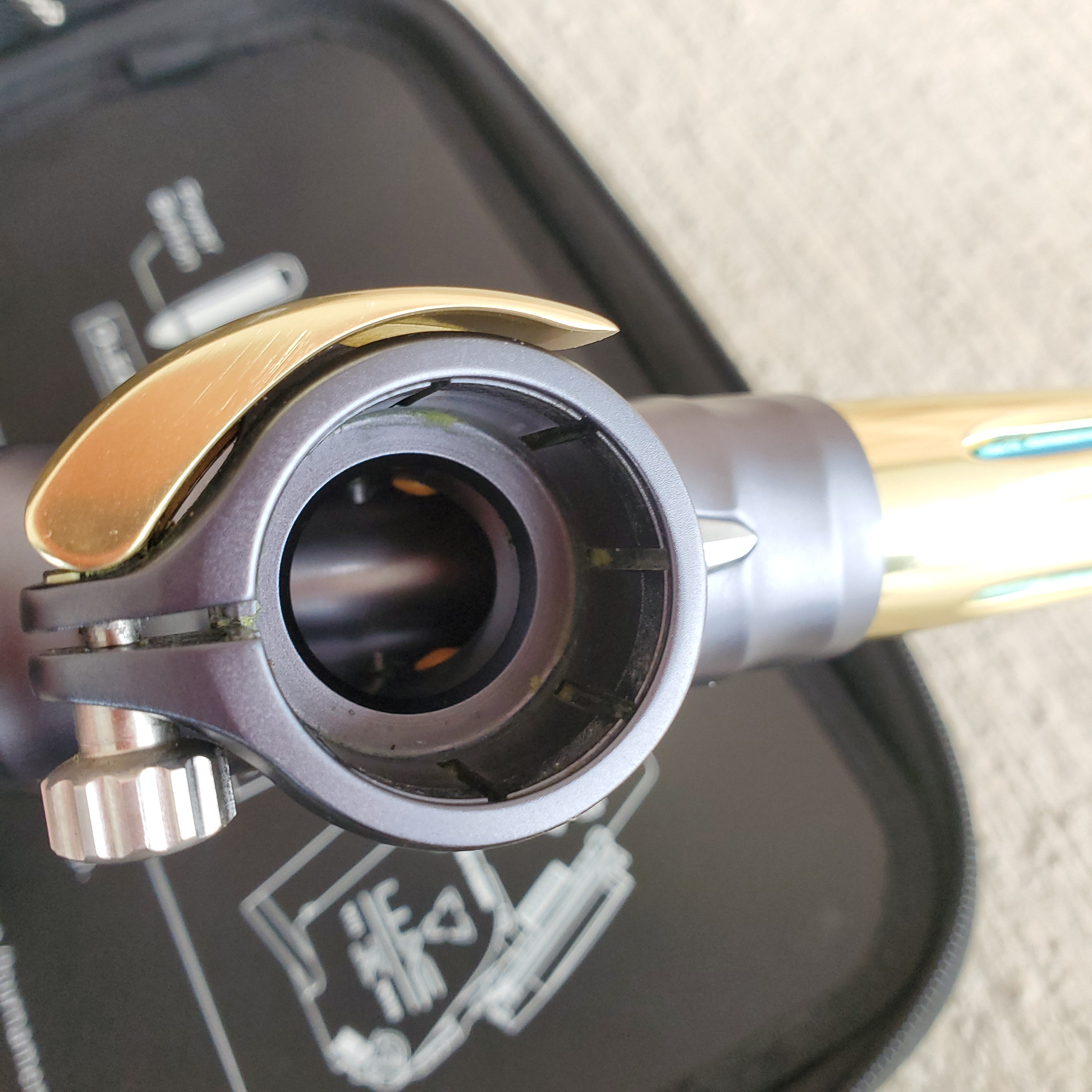 Used DLX HK Army Ripper Luxe X Paintball Gun - Pewter / Gold