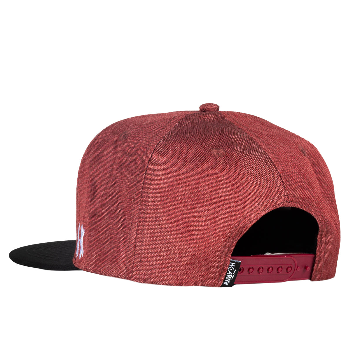 HK Army Clip Snapback Hat - Black/Burgundy