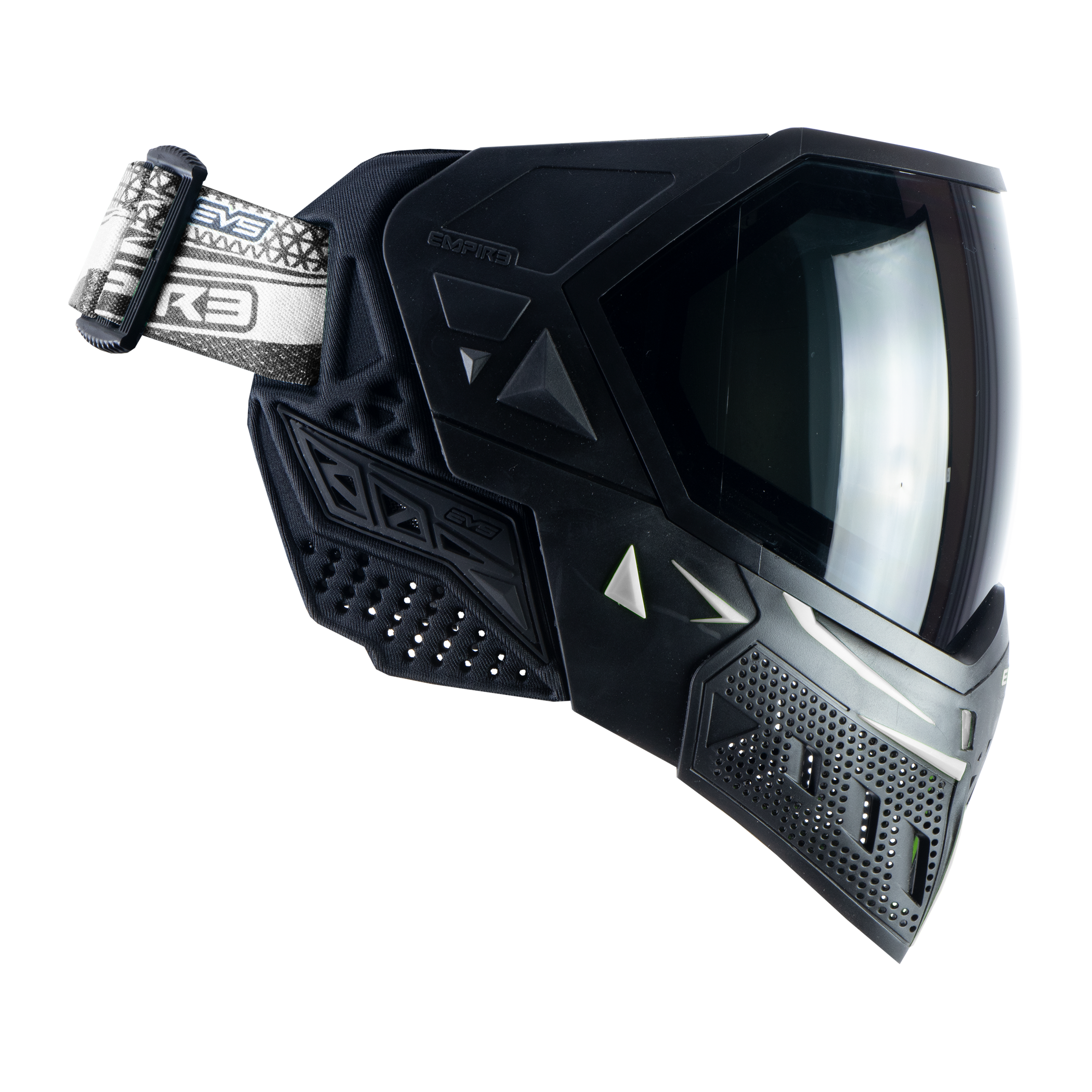 Empire EVS Paintball Mask - Black/White (Thermal Smoke & Clear Lens)