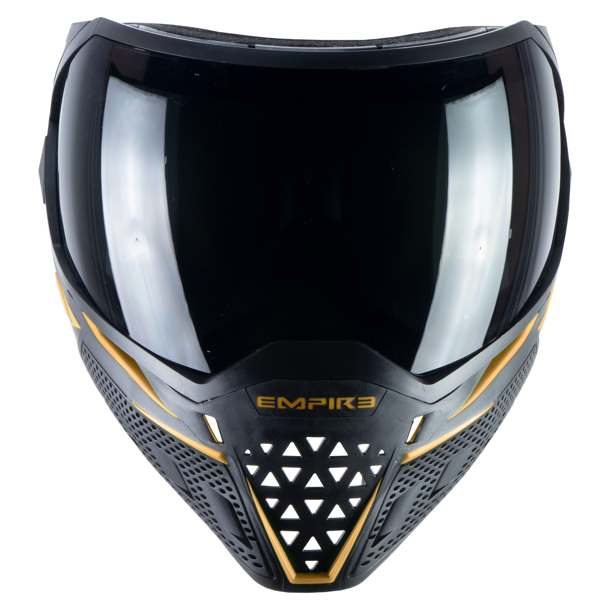 Empire EVS Paintball Mask - Black/Gold (Thermal Smoke & Clear Lens)