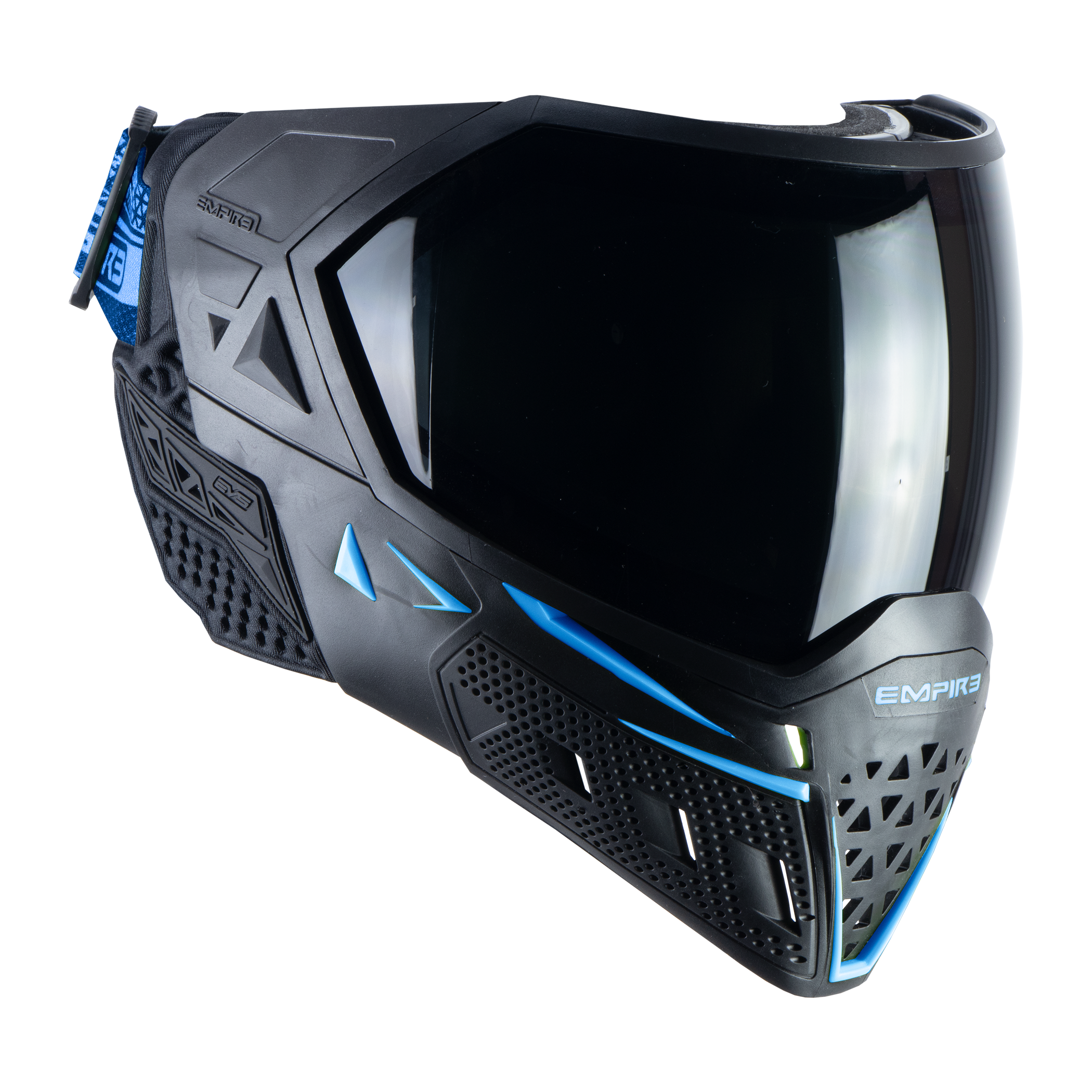 Empire EVS Paintball Mask - Black/Navy (Thermal Smoke & Clear Lens)