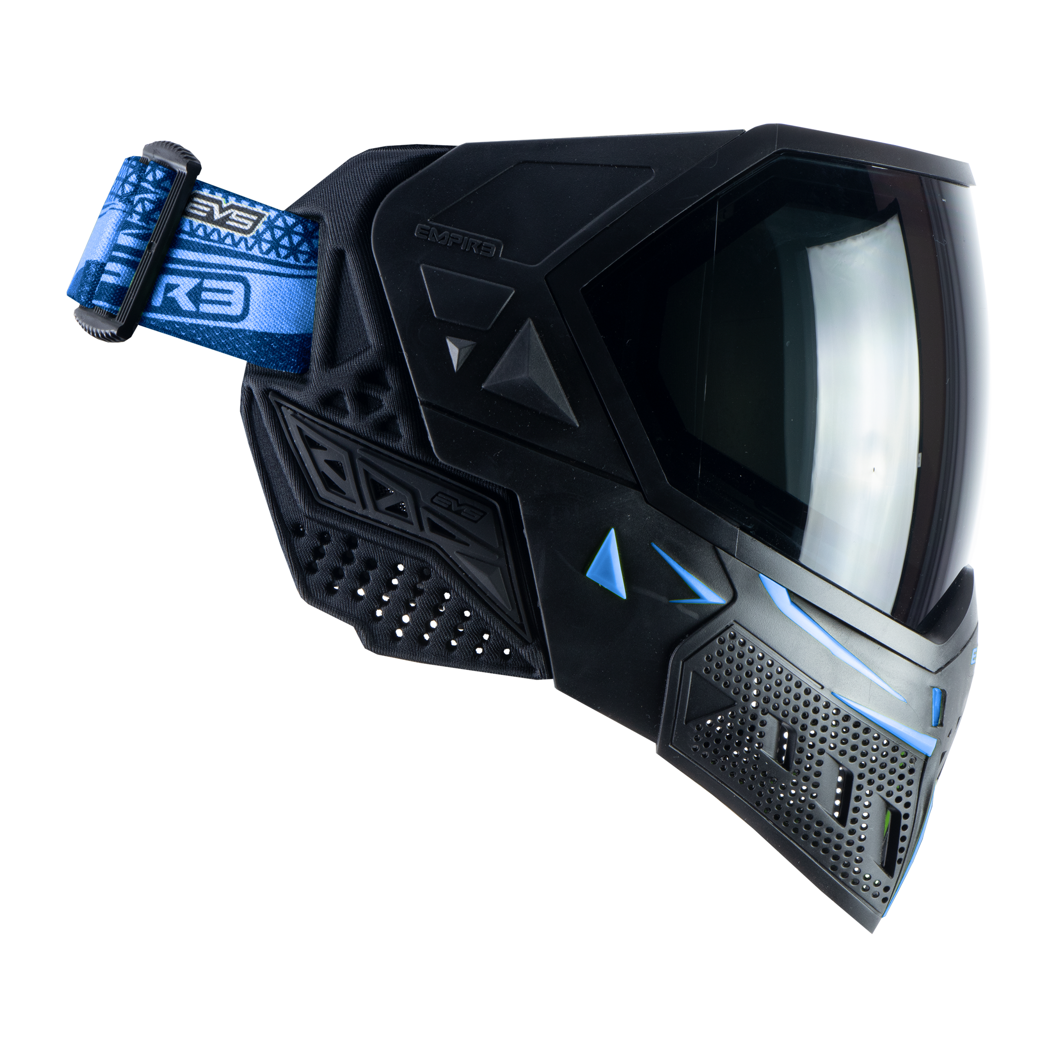 Empire EVS Paintball Mask - Black/Navy (Thermal Smoke & Clear Lens)