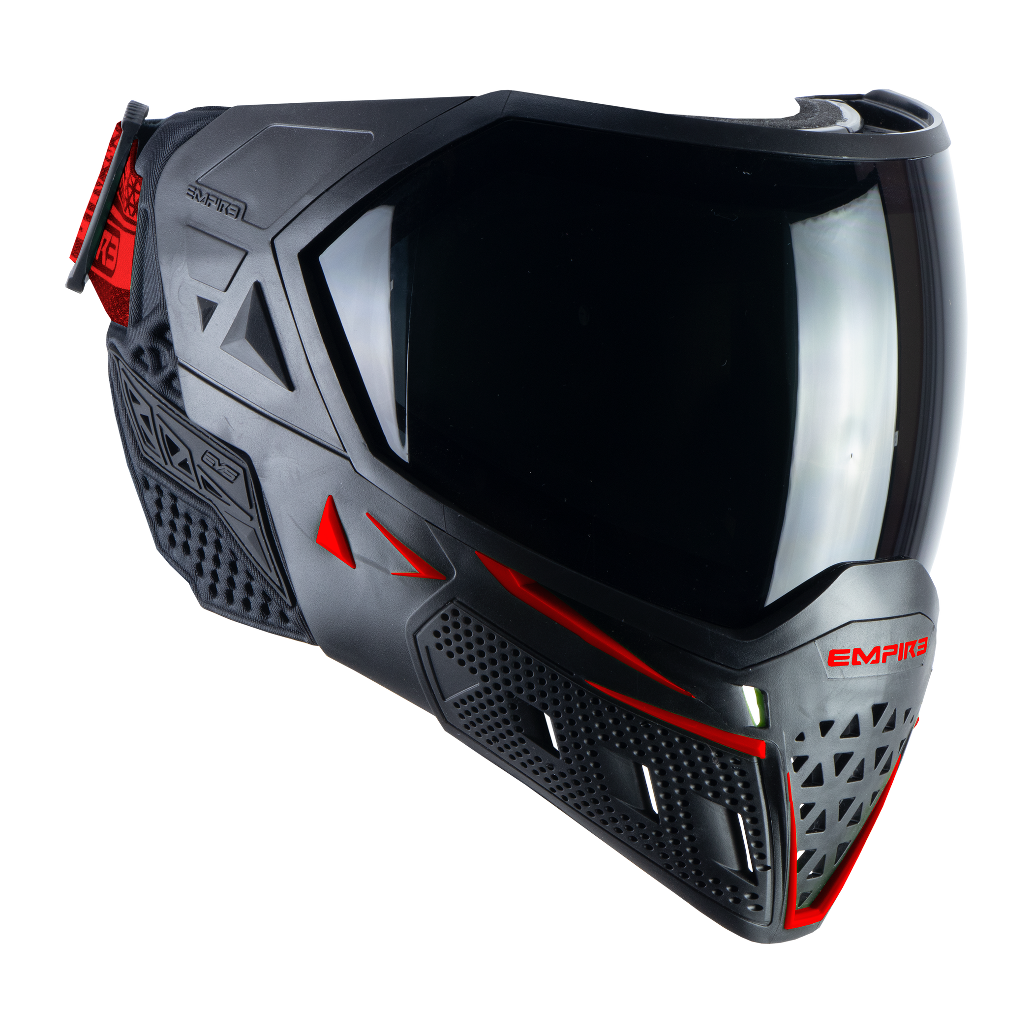 Empire EVS Paintball Mask - Black/Red (Thermal Smoke & Clear Lens)