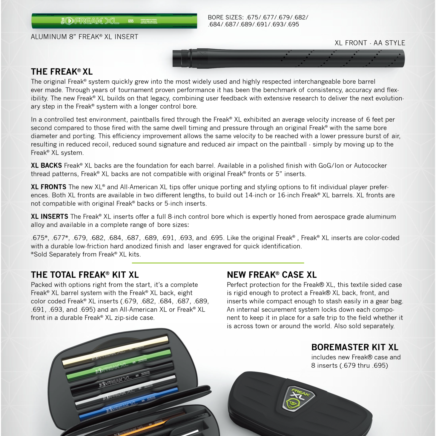 GOG Freak XL Complete Barrel Kit - Freak XL Linear Front