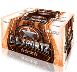 GI Sportz 4 Star Paintballs - 2000 Paintballs - Magma Shell - Orange Fill