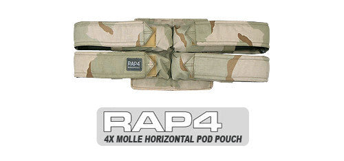 Quad Horizontal Pod Pouch (2 and 2) Desert Camo