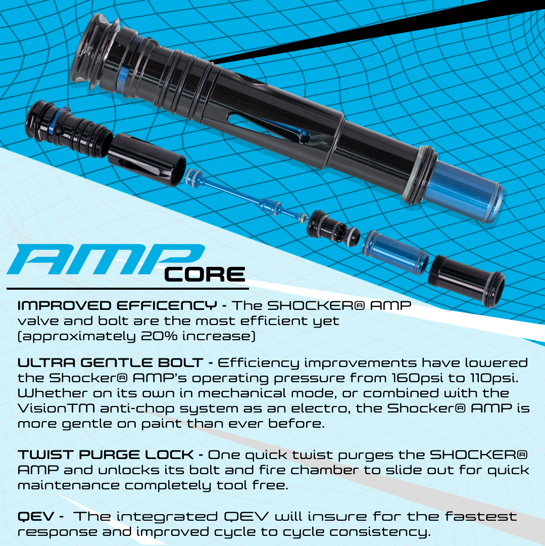 SP Shocker AMP Paintball Gun - Dust White / Polished Black